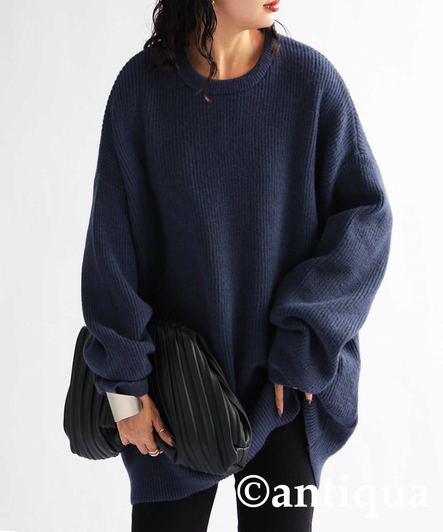 Round Neck Knit Sweater Ladies