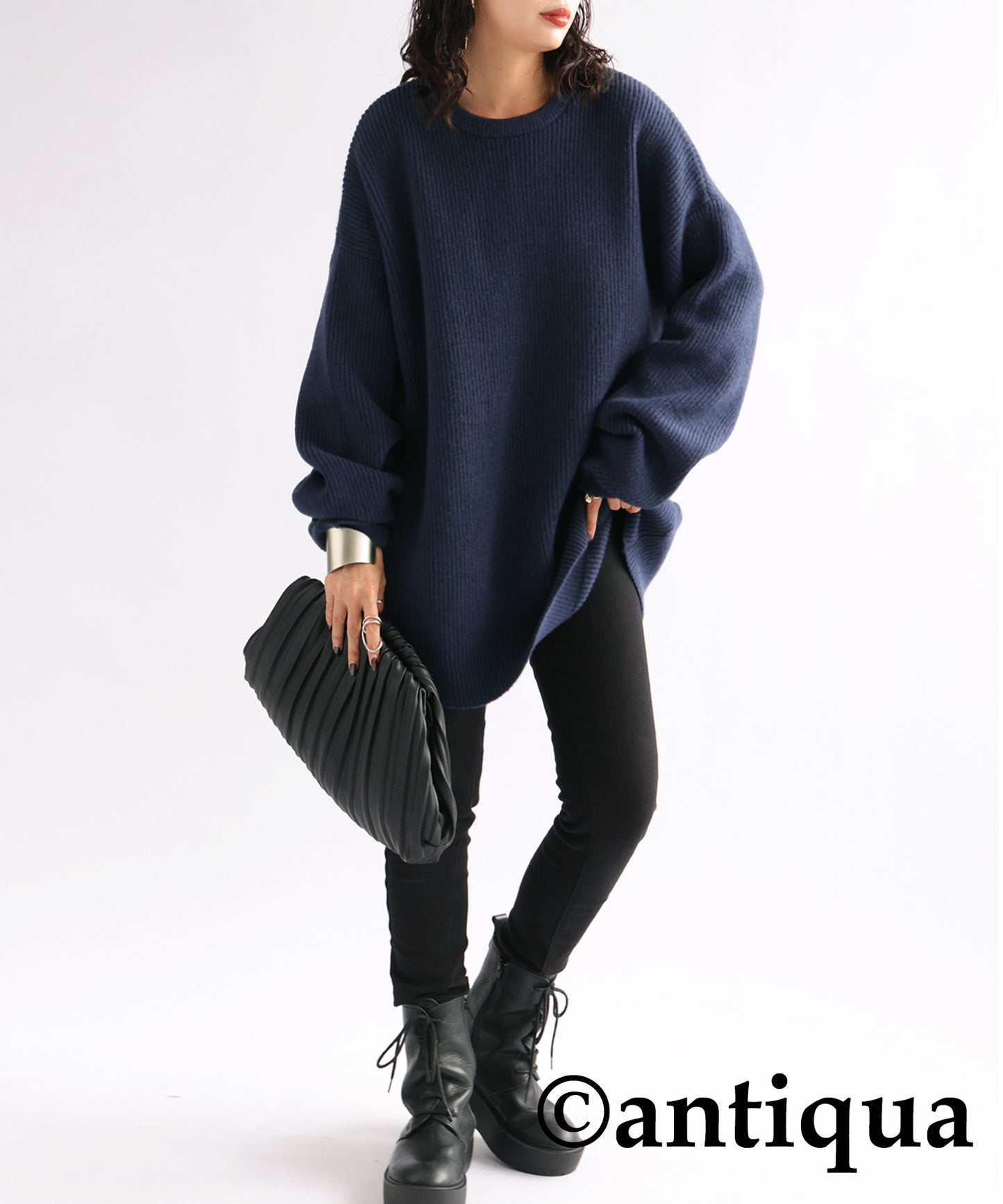 Round Neck Knit Sweater Ladies