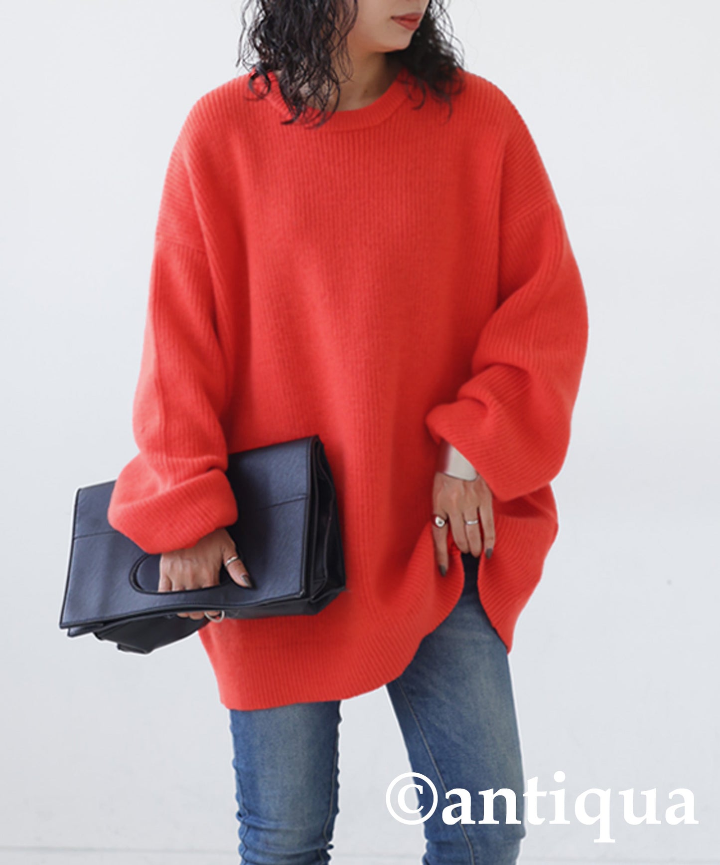 Round Neck Knit Sweater Ladies