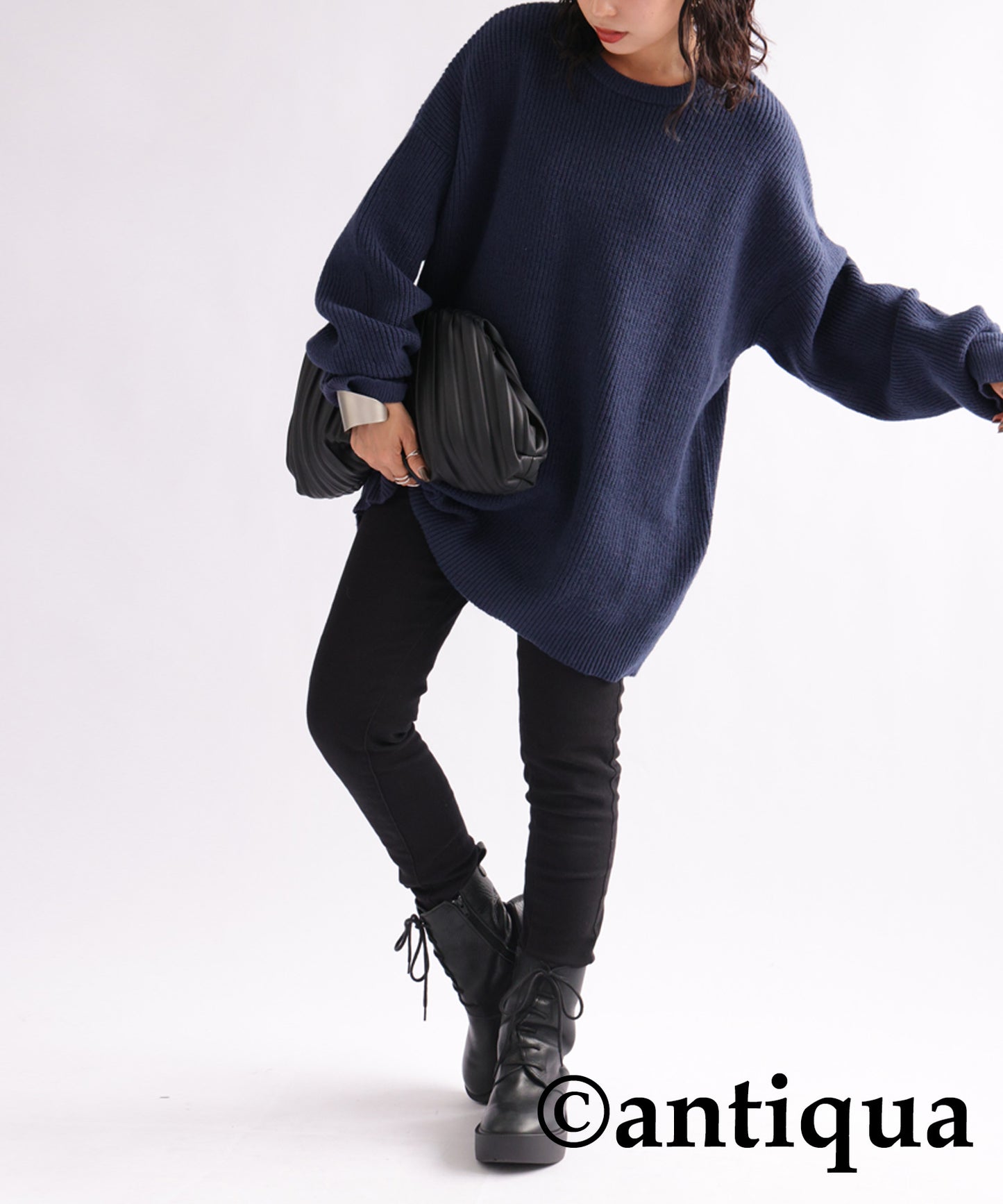 Round Neck Knit Sweater Ladies