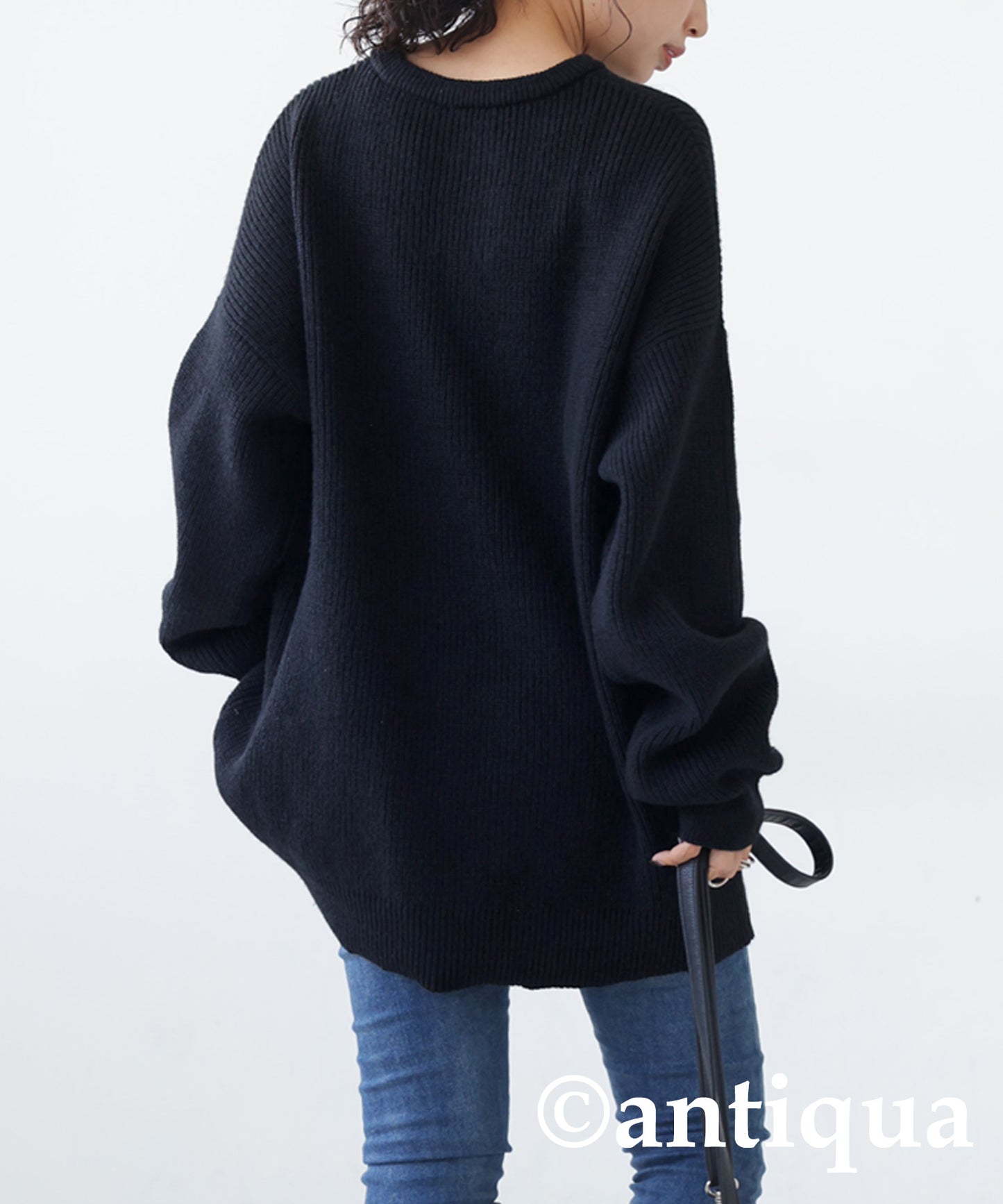 Round Neck Knit Sweater Ladies