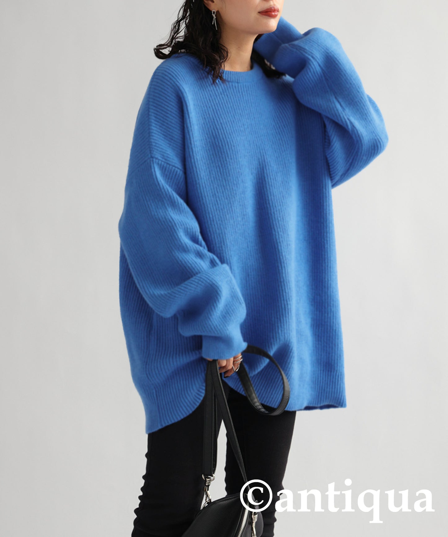 Round Neck Knit Sweater Ladies