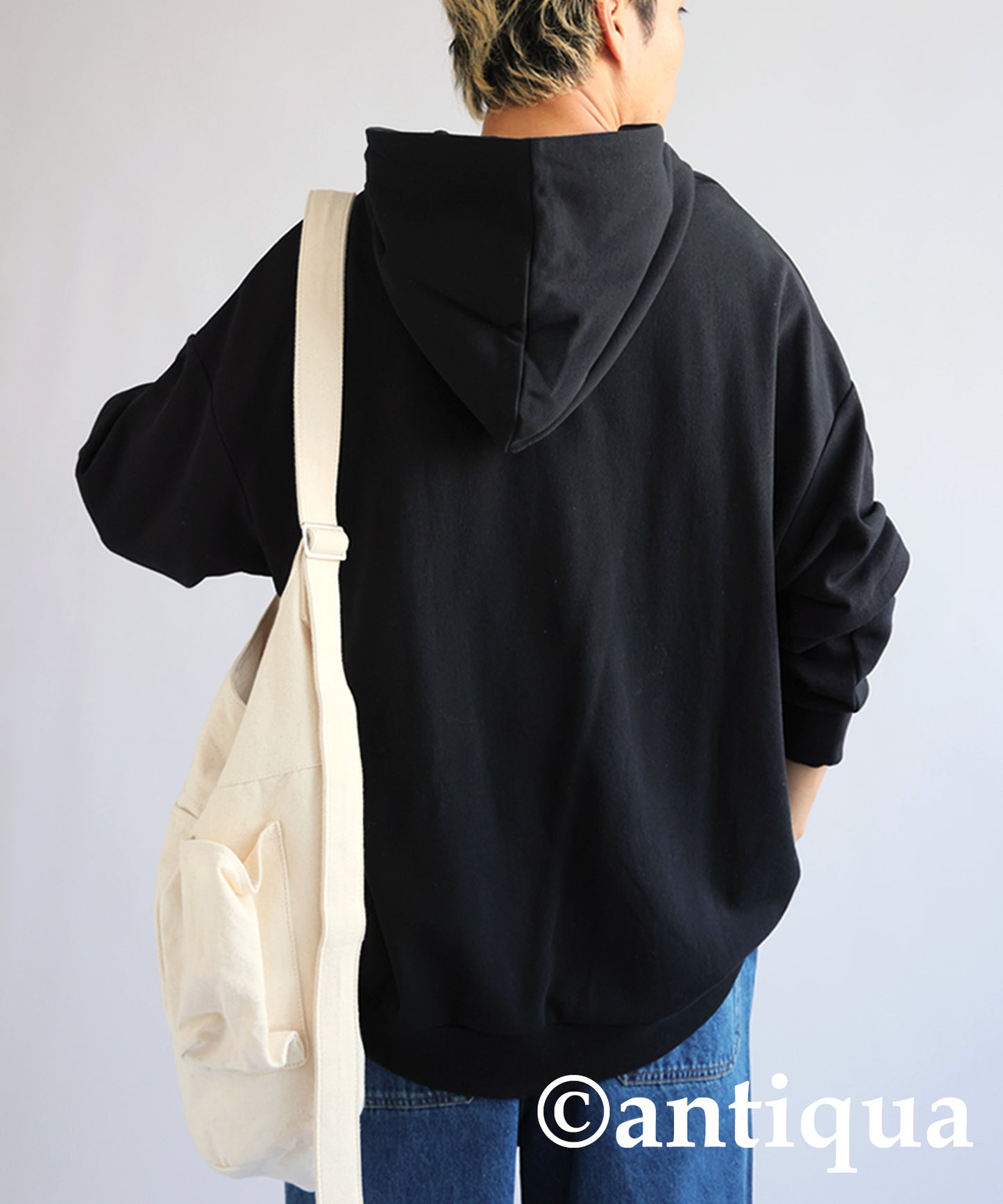 Hoody with nylon pocket Men's