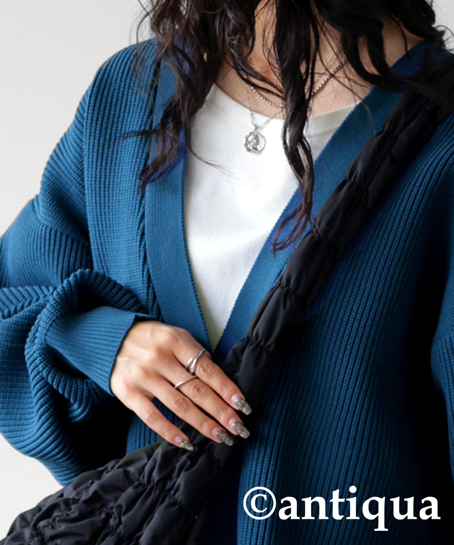 Sponge Knit Cardigan Ladies