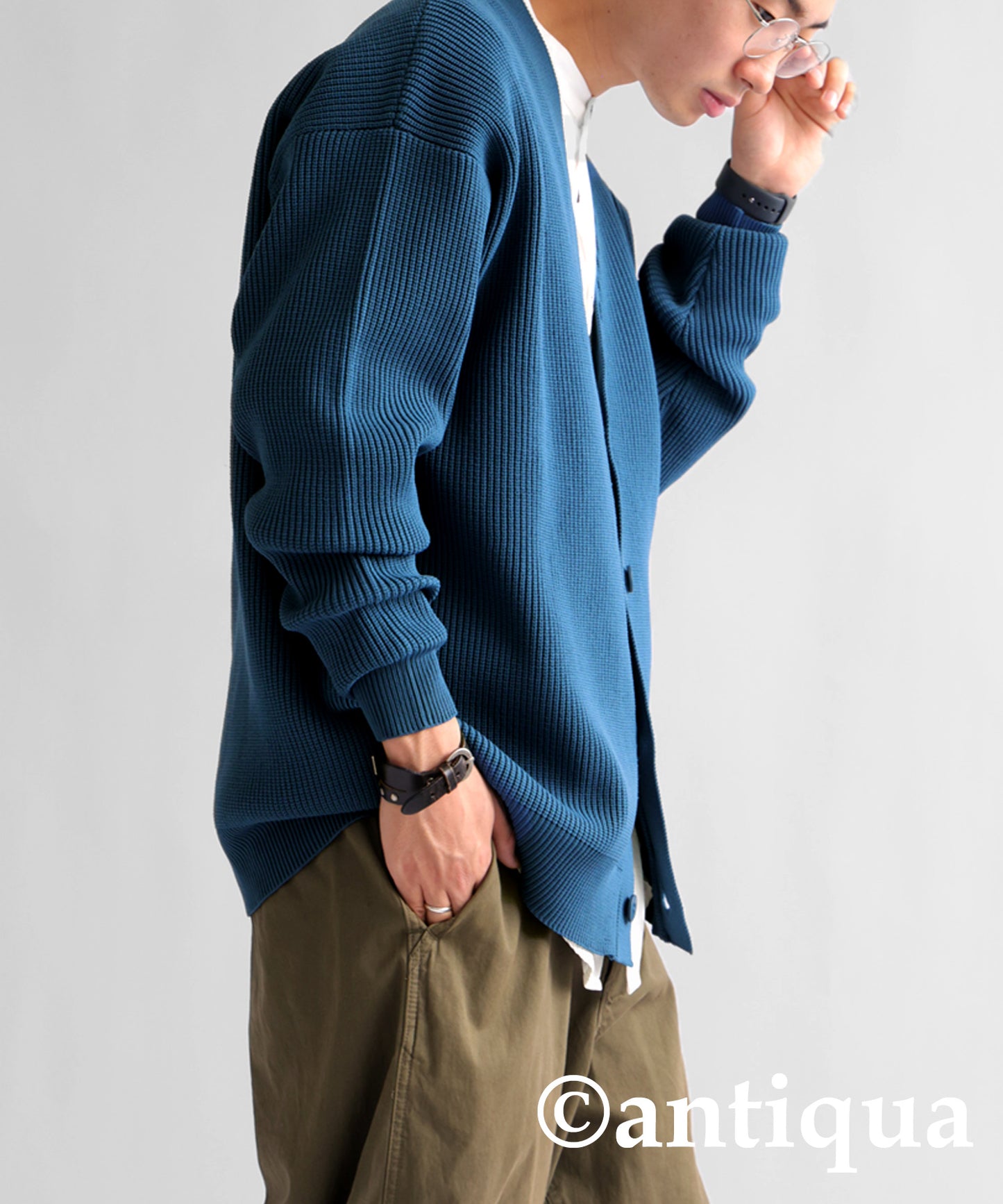 Sponge Knit Cardigan Men's