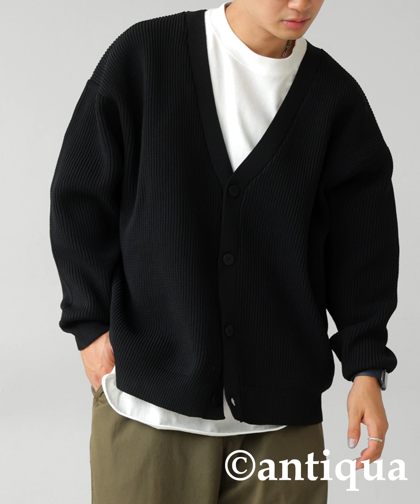 Sponge Knit Cardigan Men's