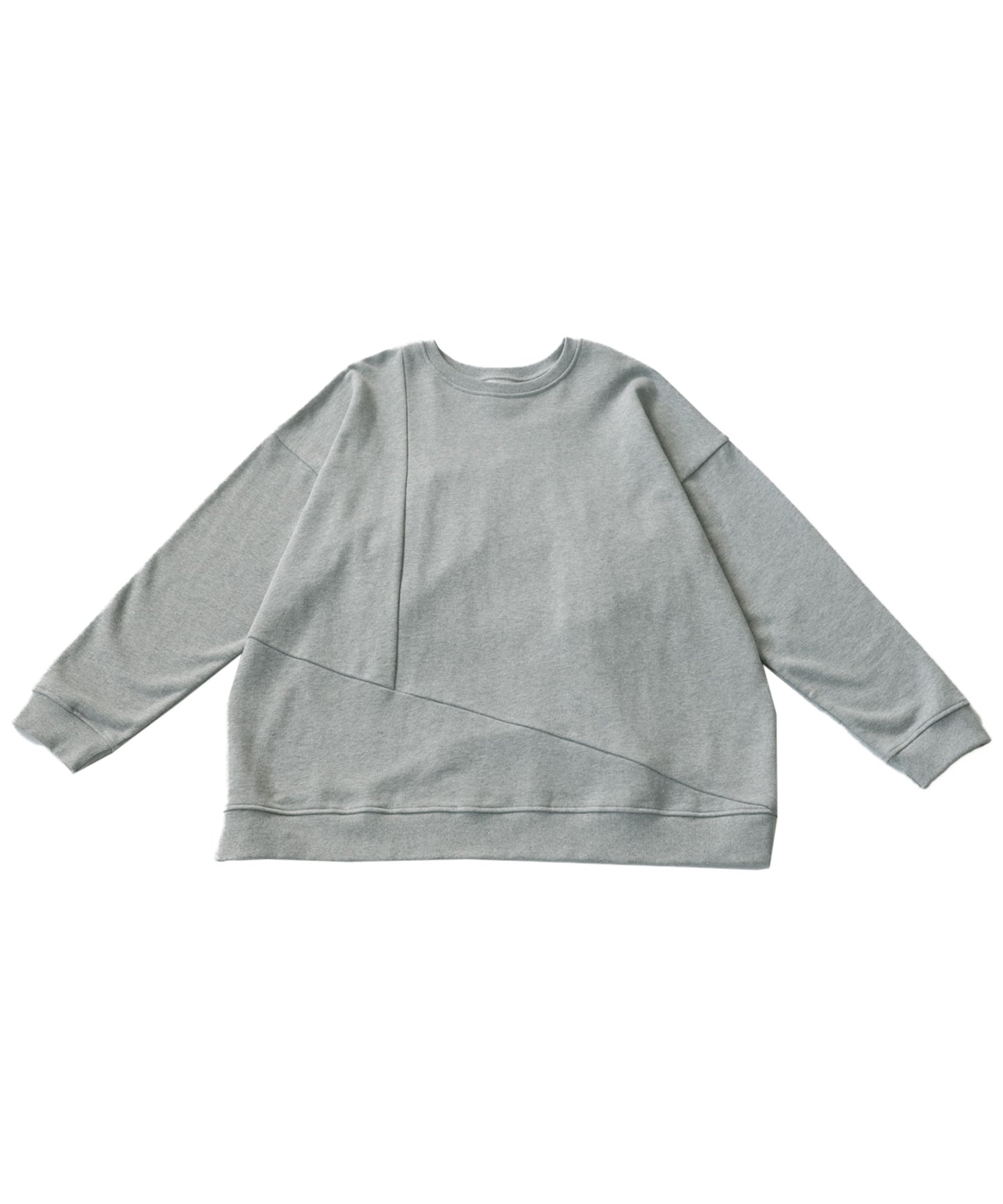 Asymmetric pile fabric pullover Ladies