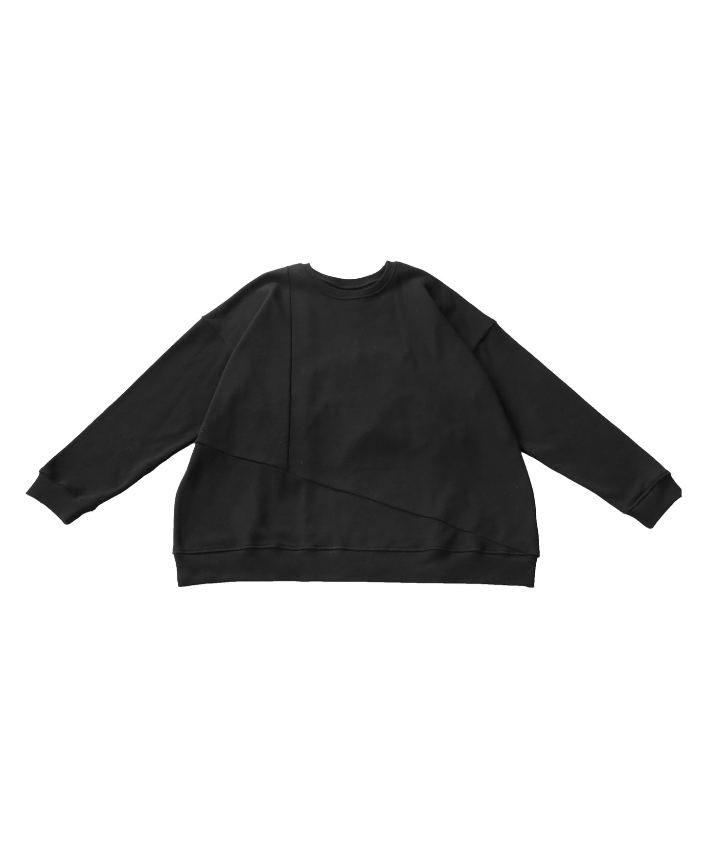 Asymmetric pile fabric pullover Men's