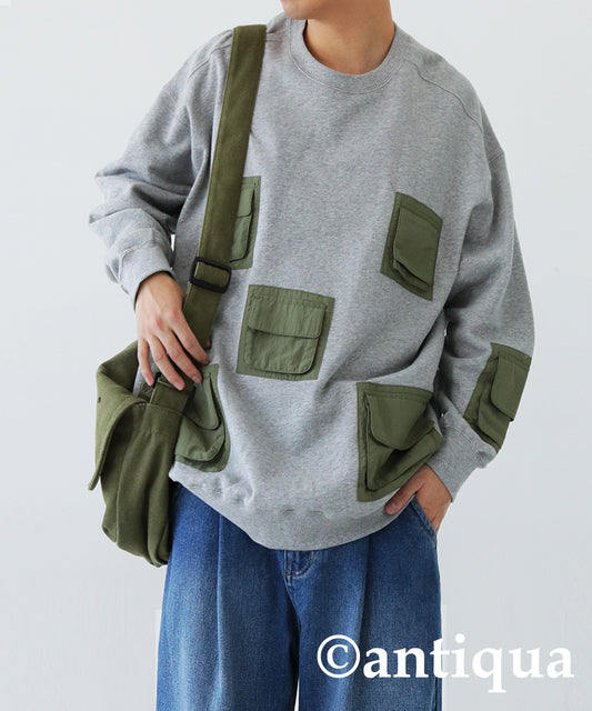 Pocket Design Pullover Men's