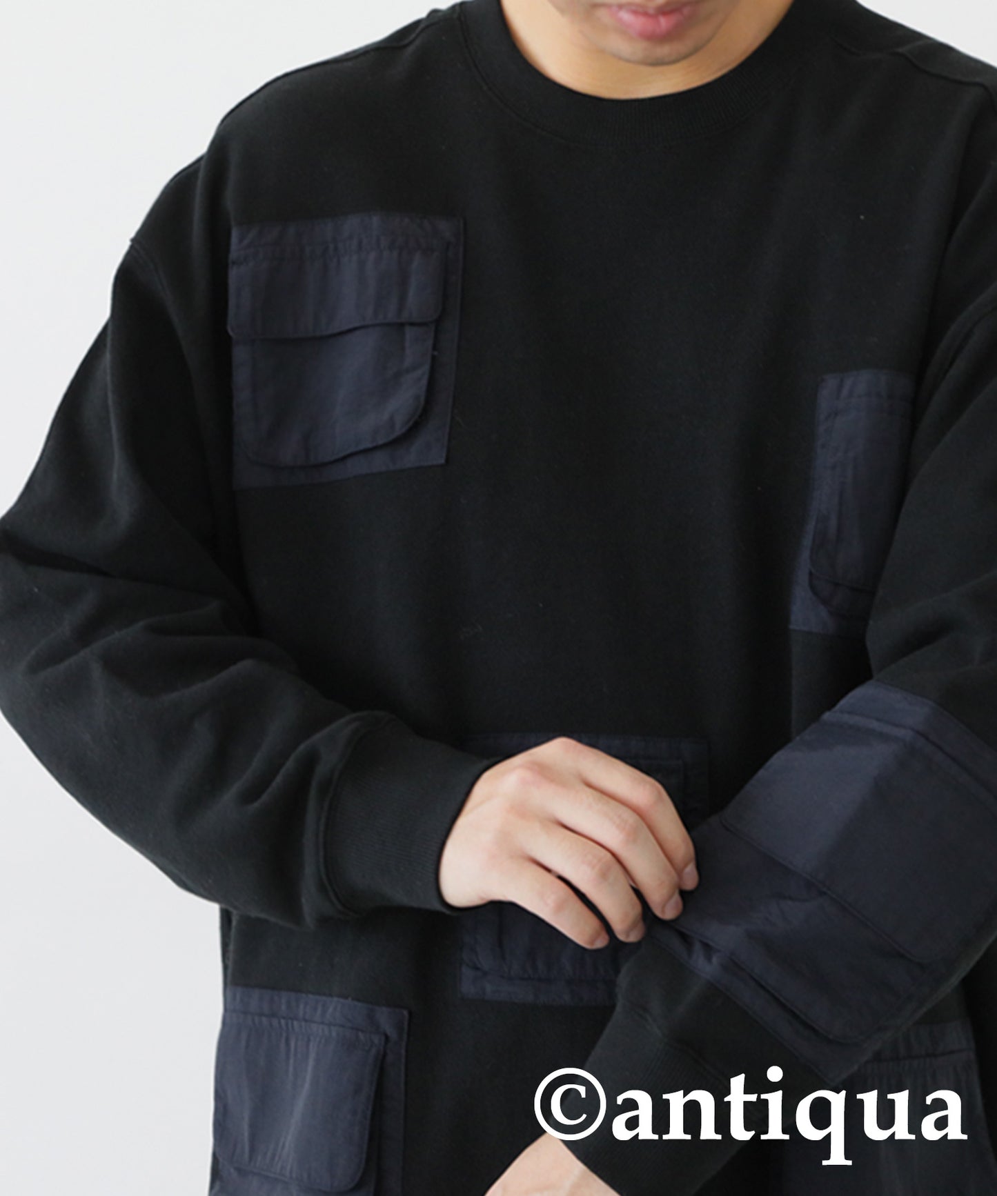 Pocket Design Pullover Men's