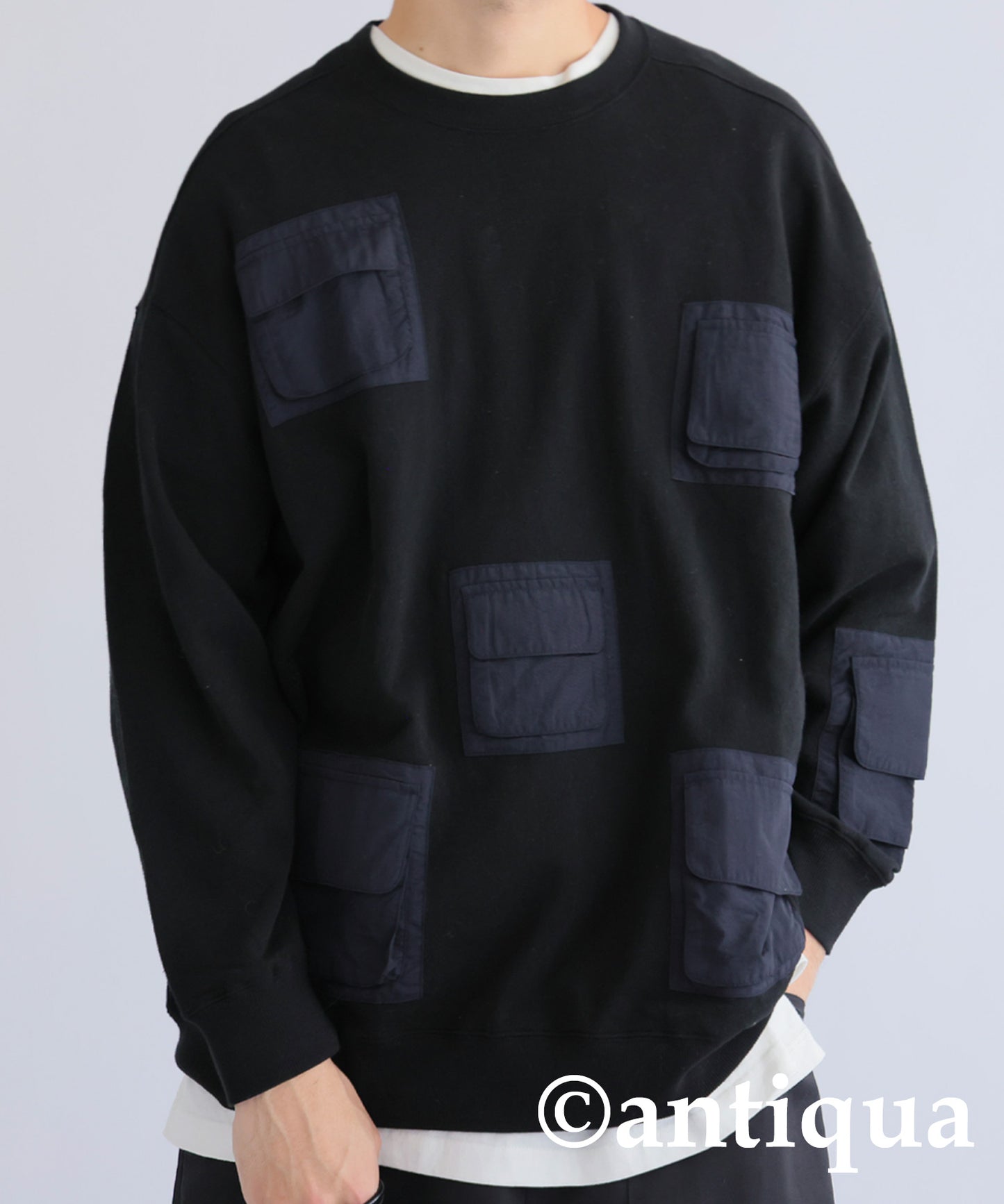 Pocket Design Pullover Men's