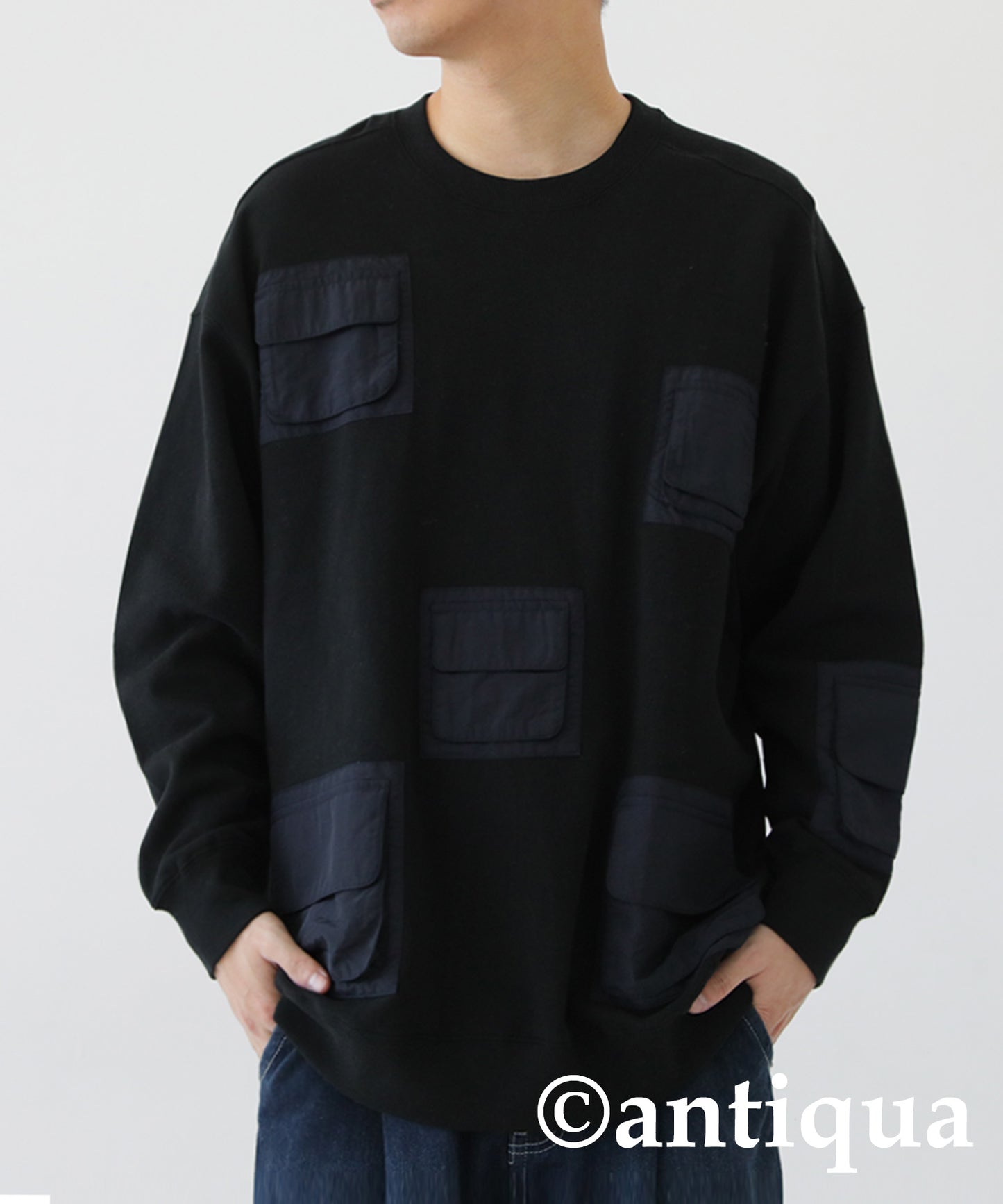 Pocket Design Pullover Men's