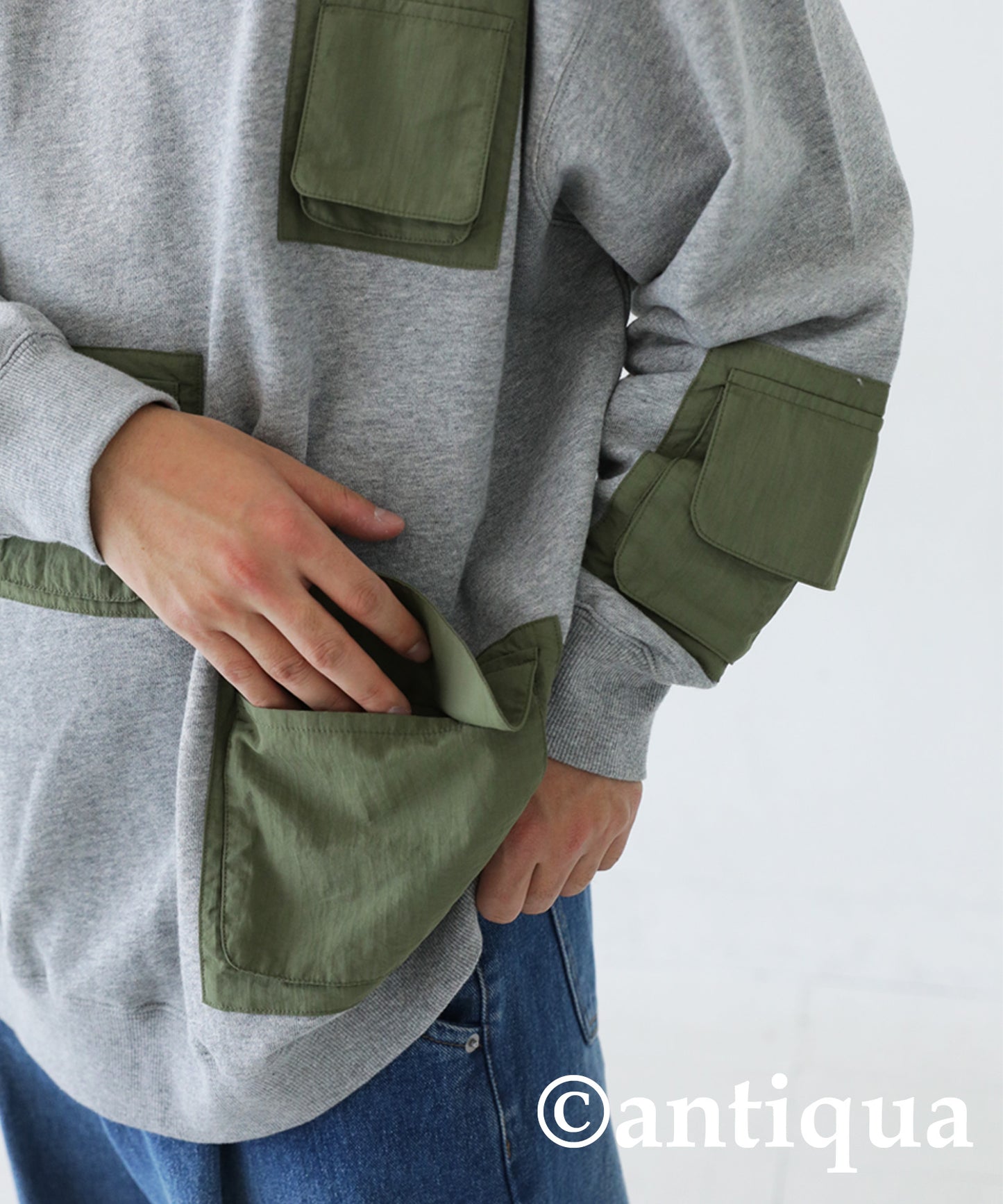 Pocket Design Pullover Men's