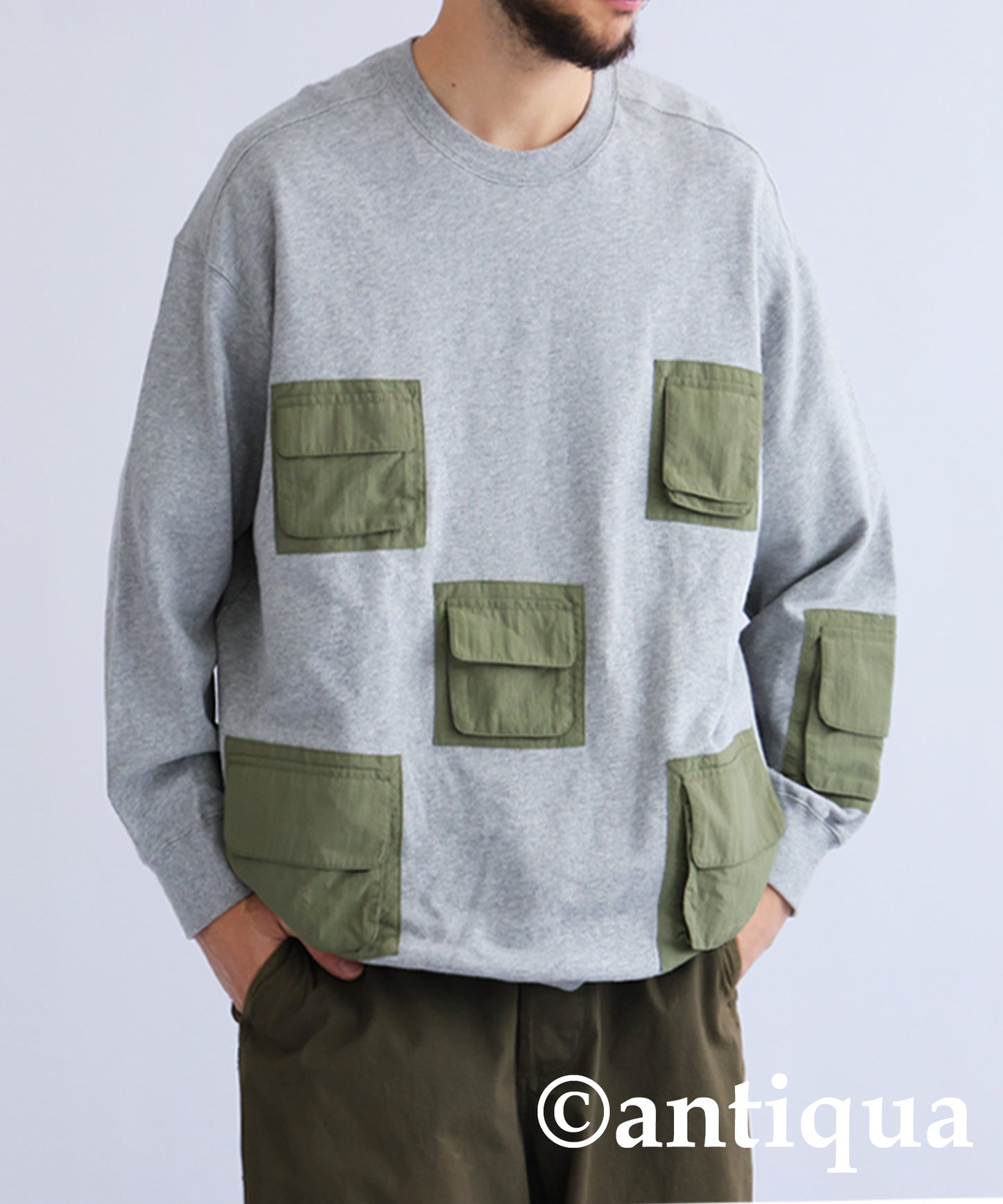 Pocket Design Pullover Men's