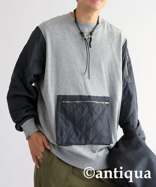 Different material pocket pull over Men's