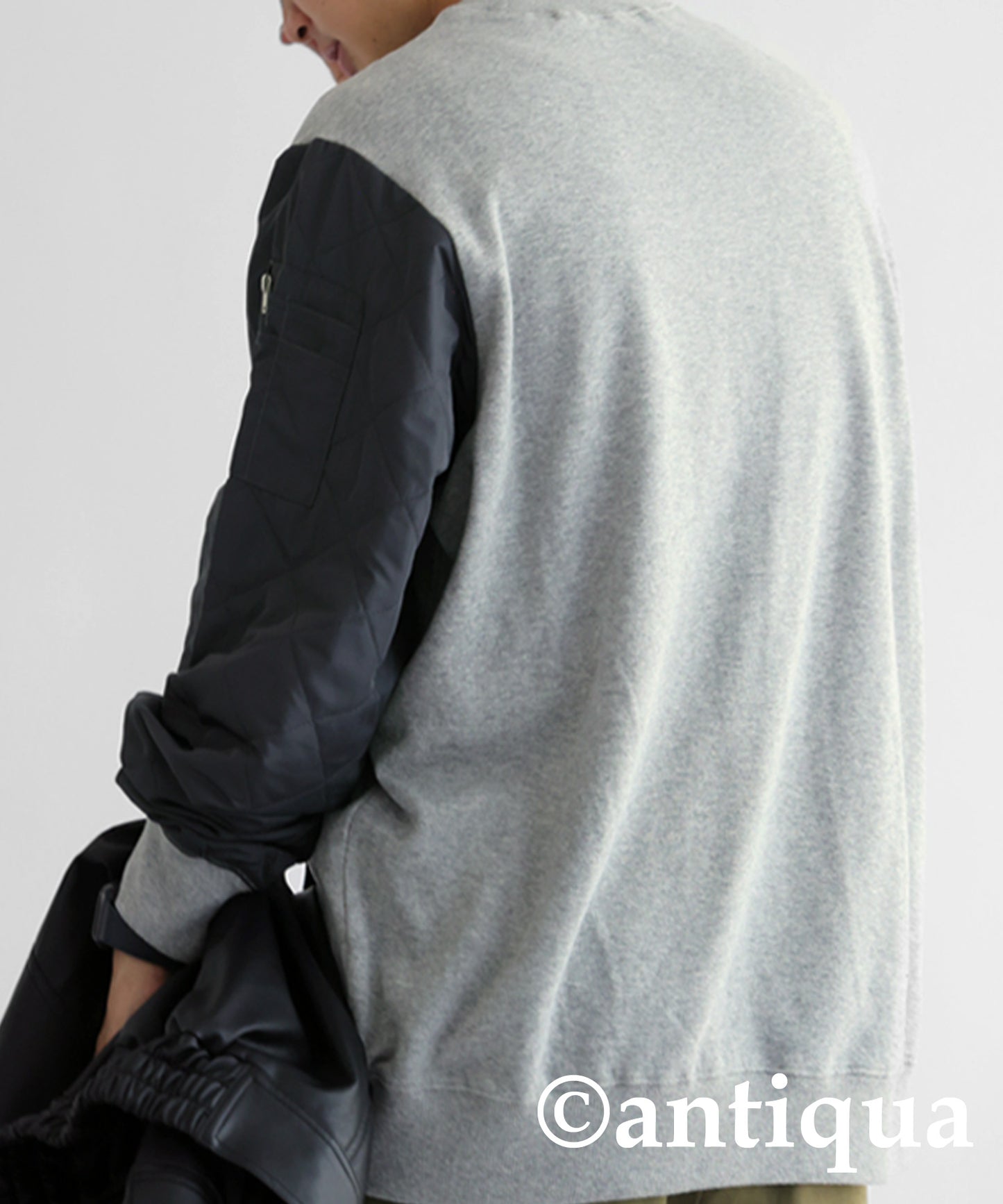 Different material pocket pull over Men's