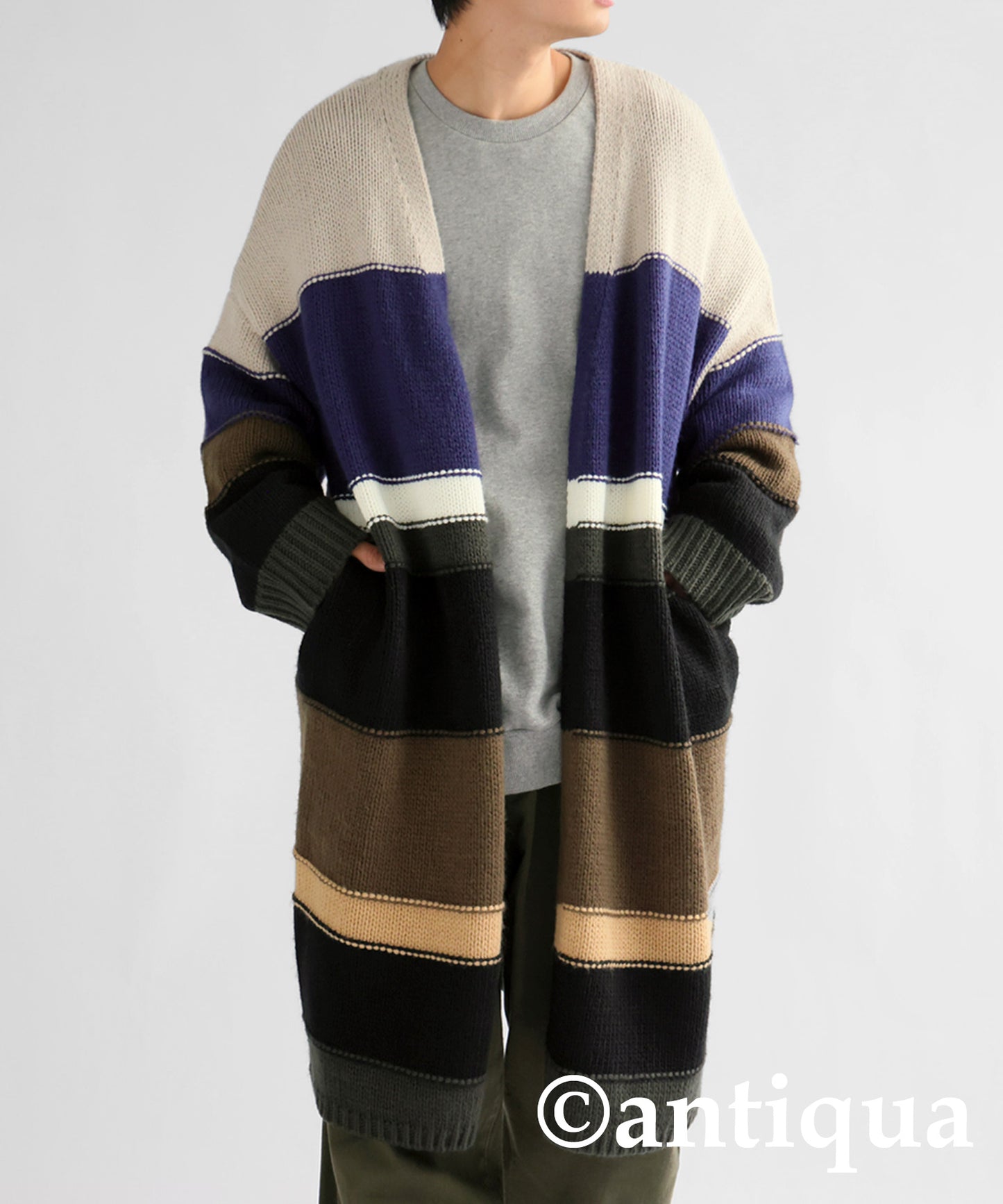 Border Knit Cardigan Men's