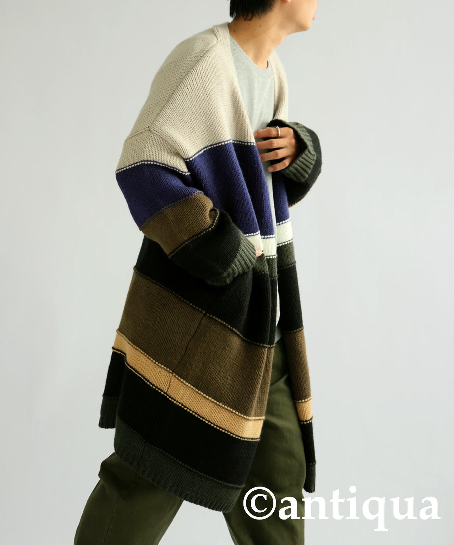 Border Knit Cardigan Men's