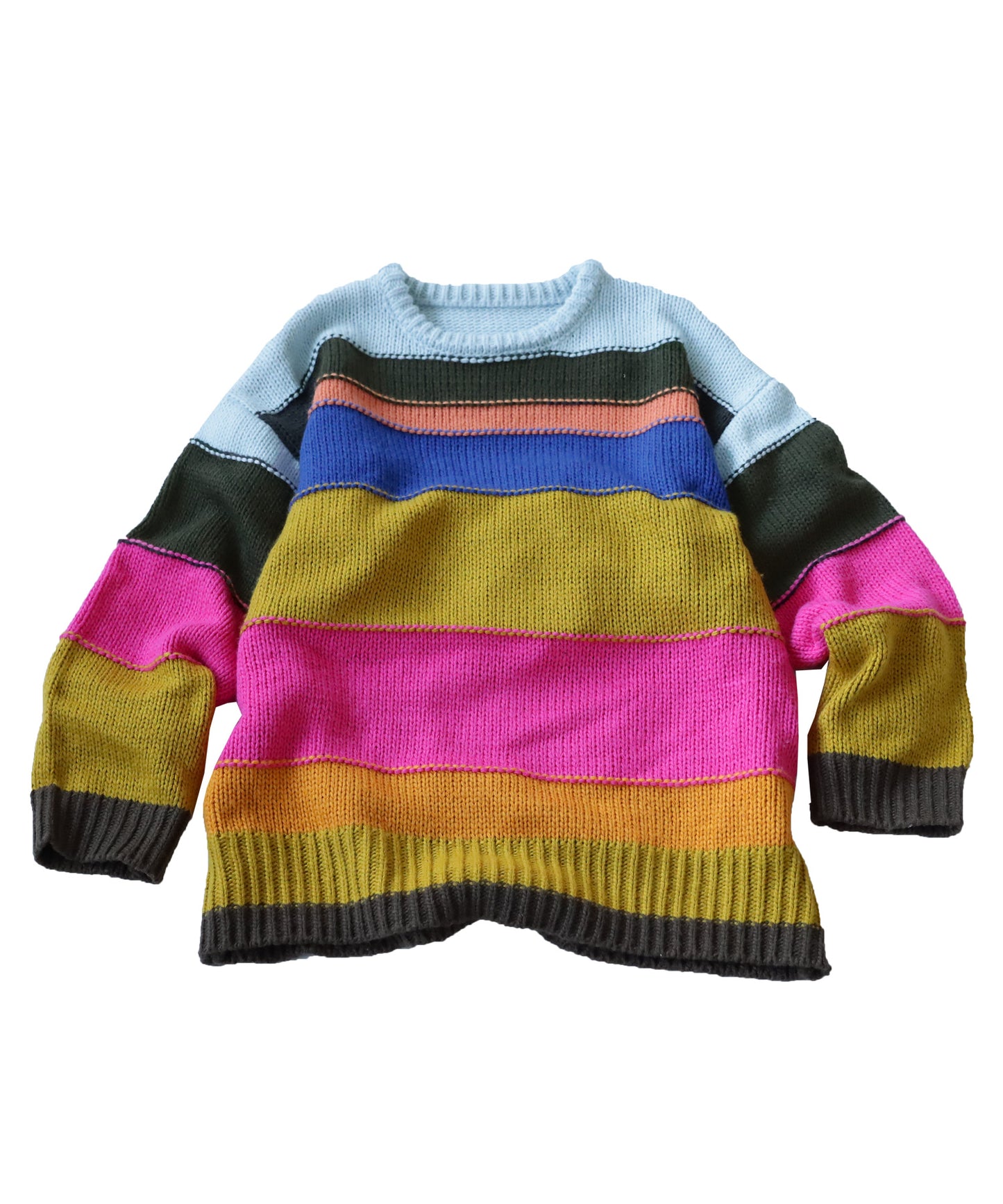 Colorful multi-border Knit Ladies