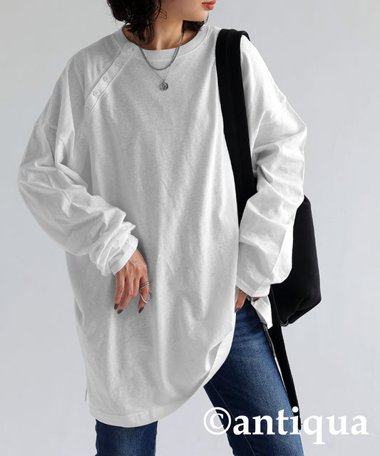 Cotton Linen Long Sleeve T-Shirt Ladies