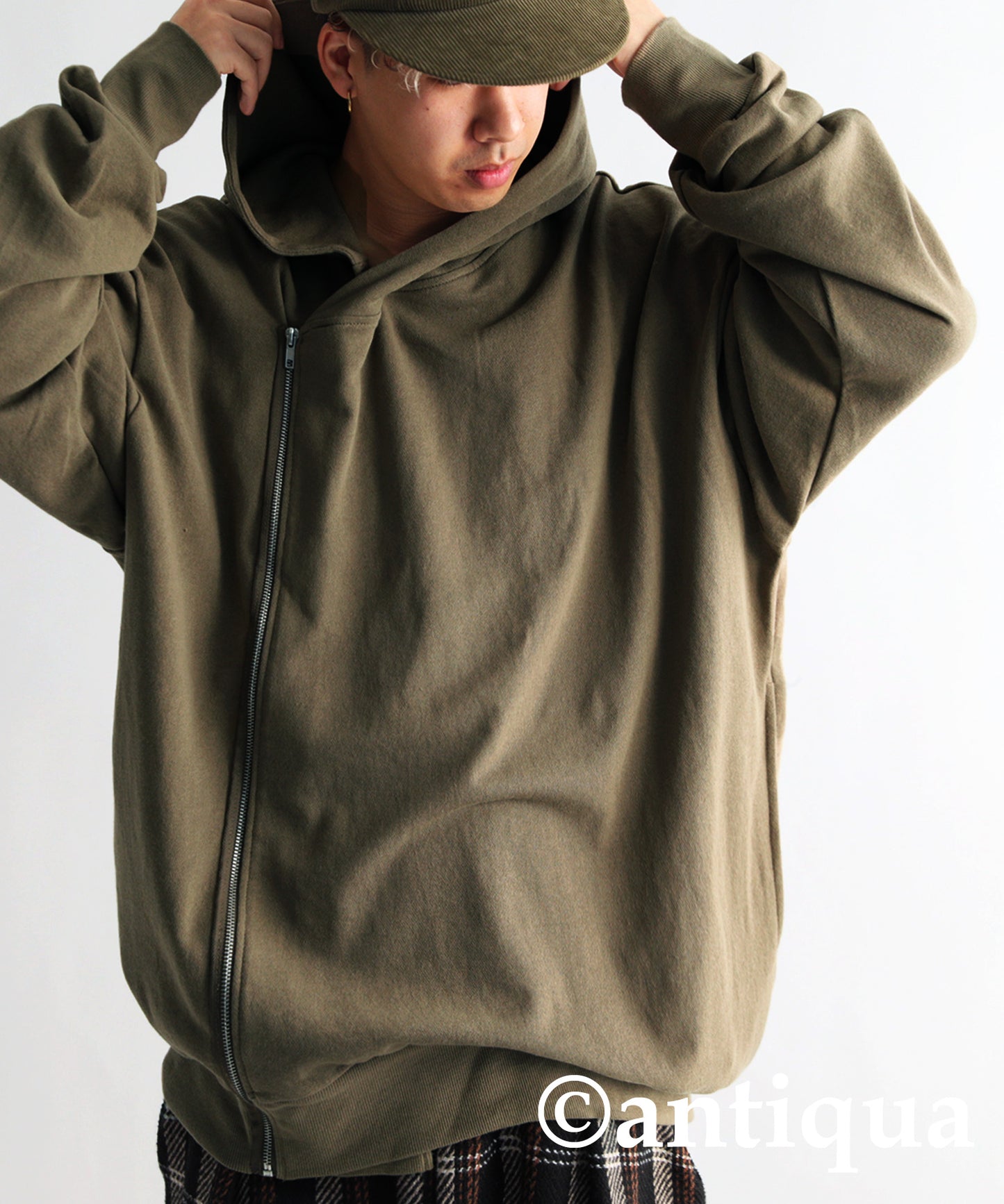 Asymmetric Zip Hoodie Men's