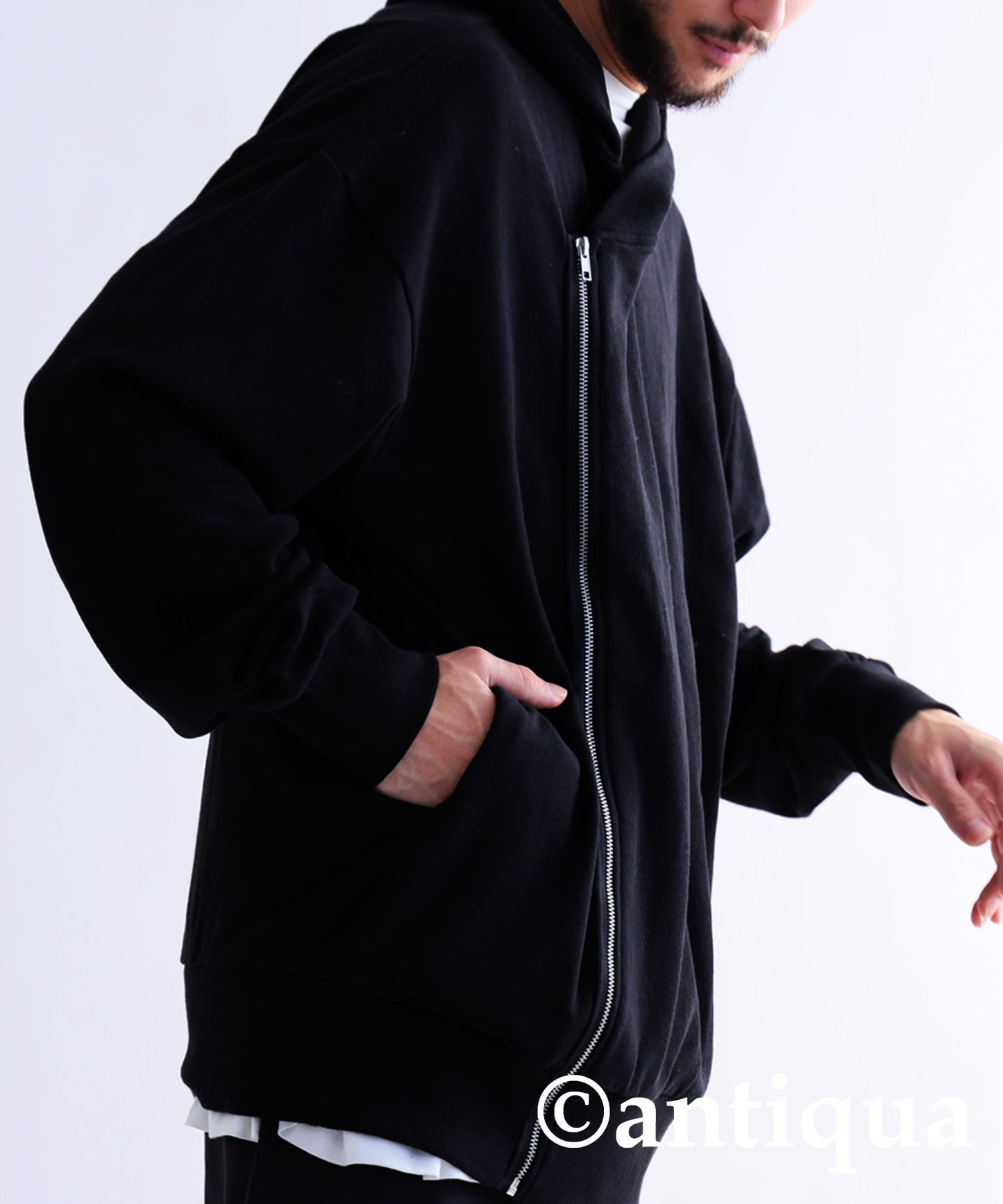 Asymmetric Zip Hoodie Men's