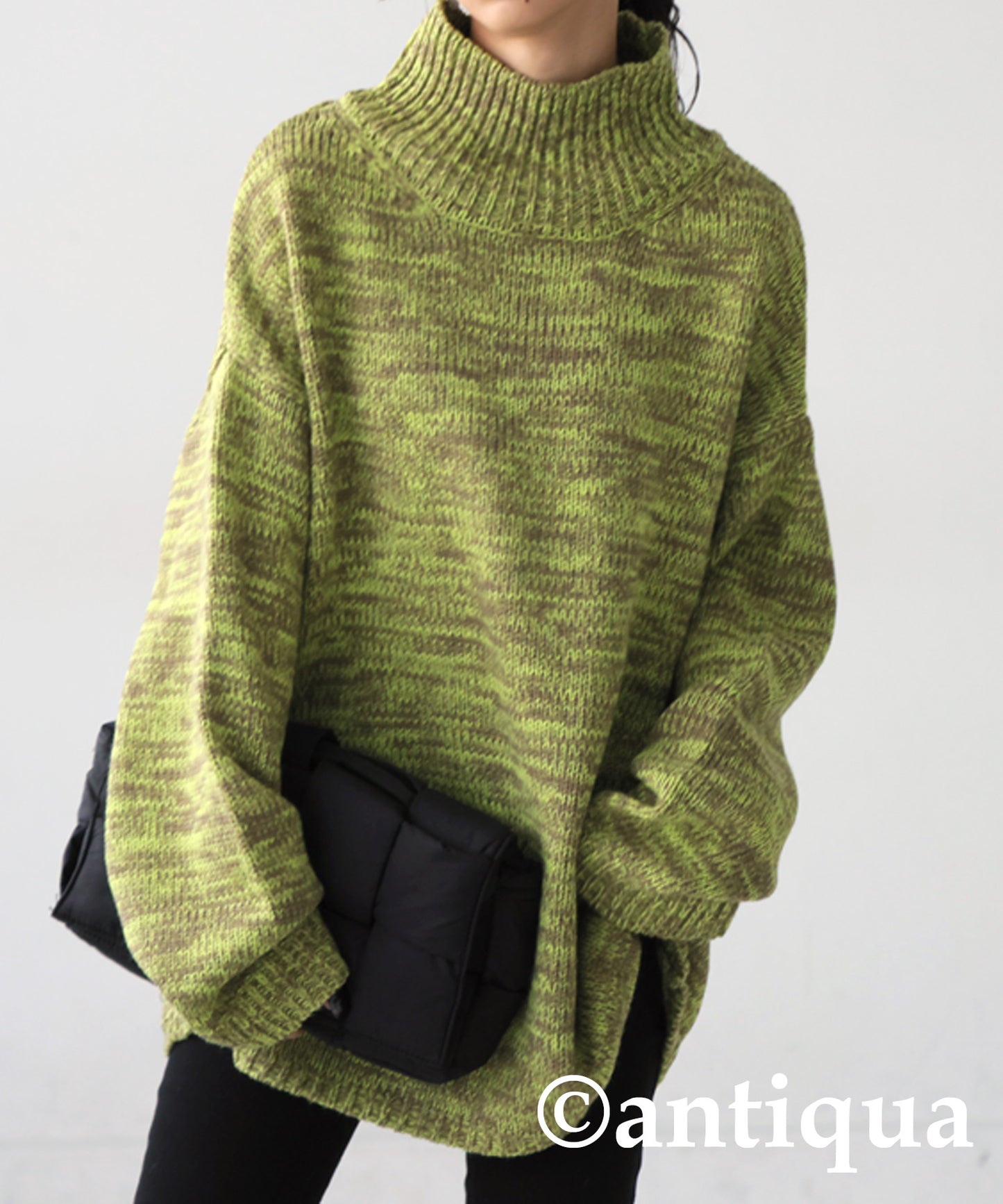 Mixed High Neck Knit Ladies