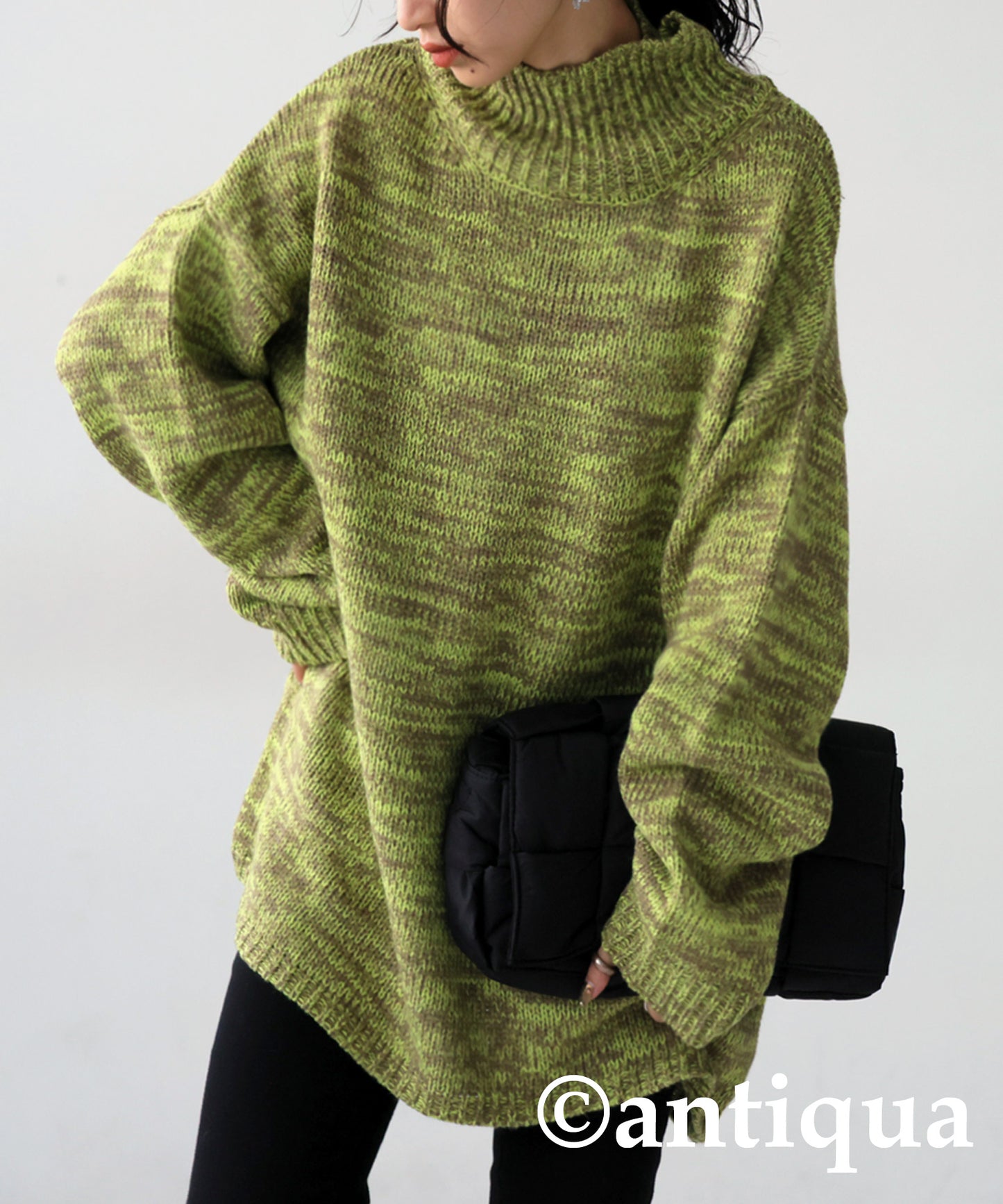 Mixed High Neck Knit Ladies