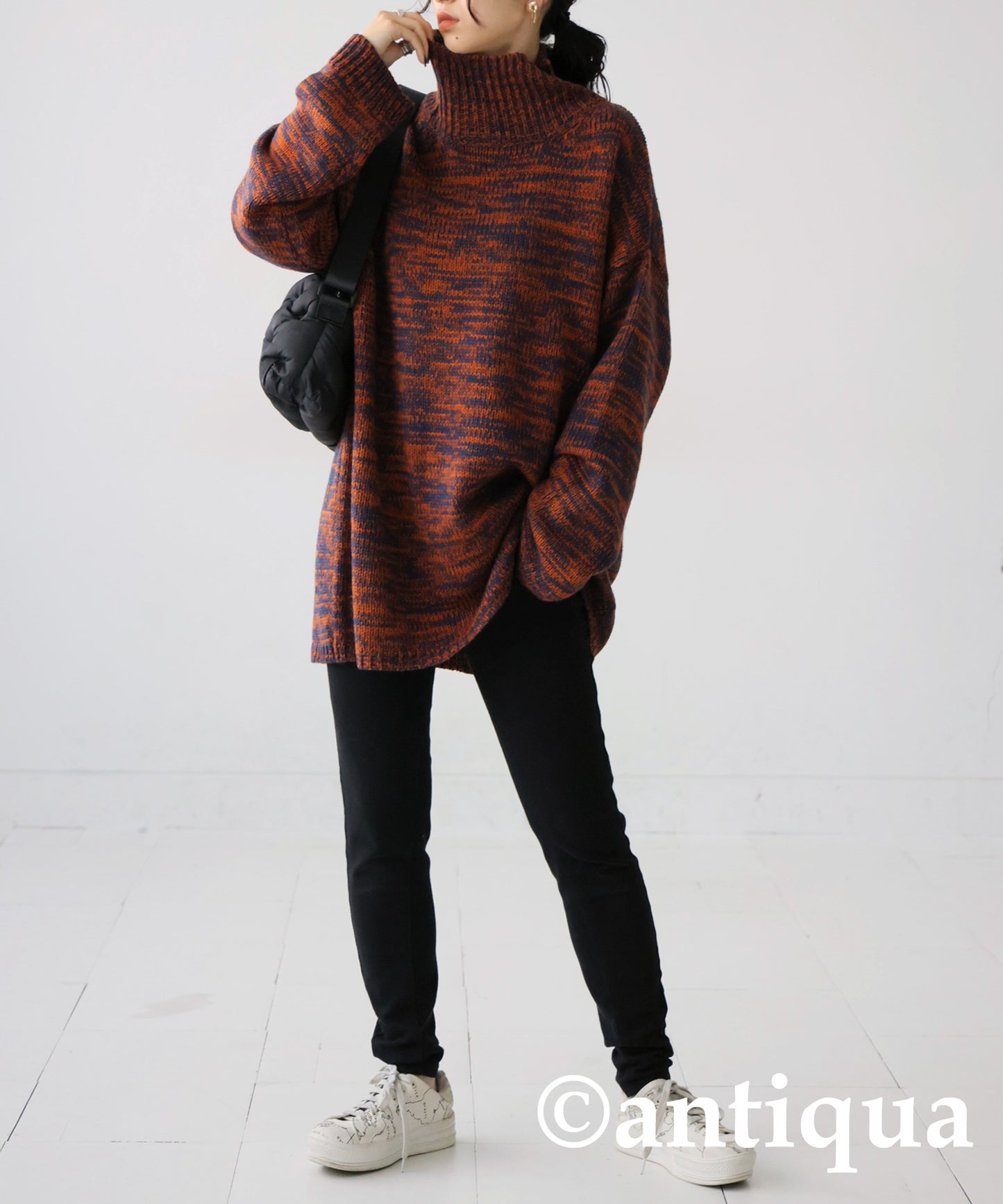 Mixed High Neck Knit Ladies