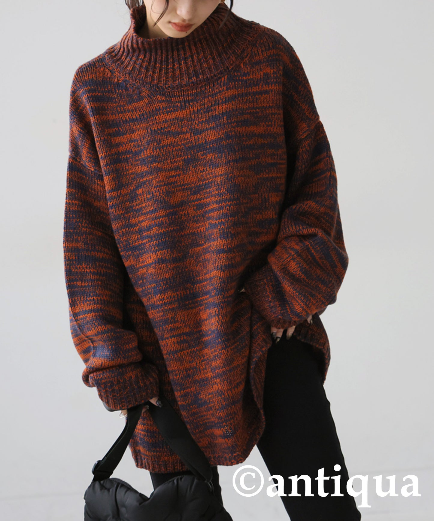 Mixed High Neck Knit Ladies