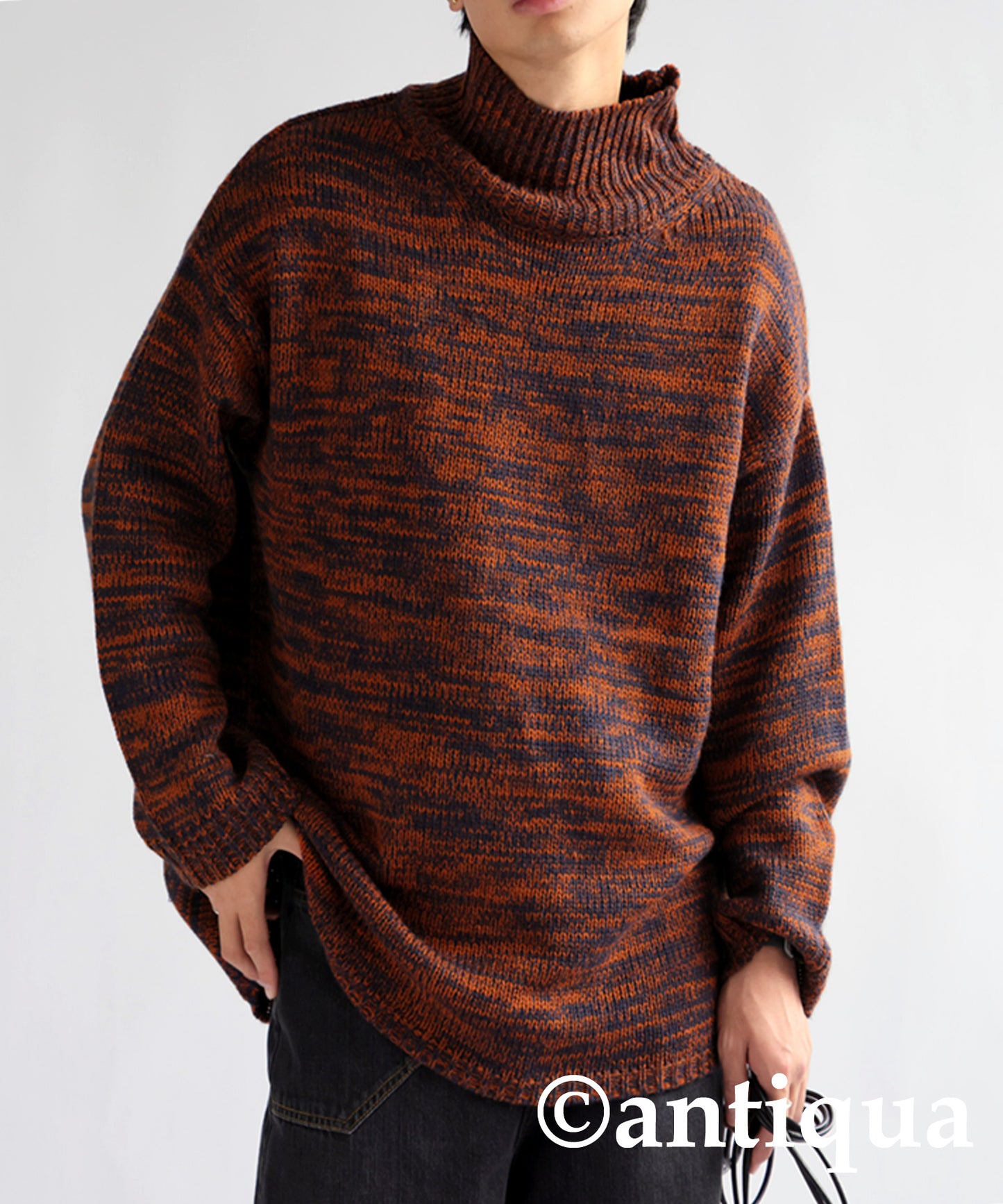 Mixed High Neck Knit Men's