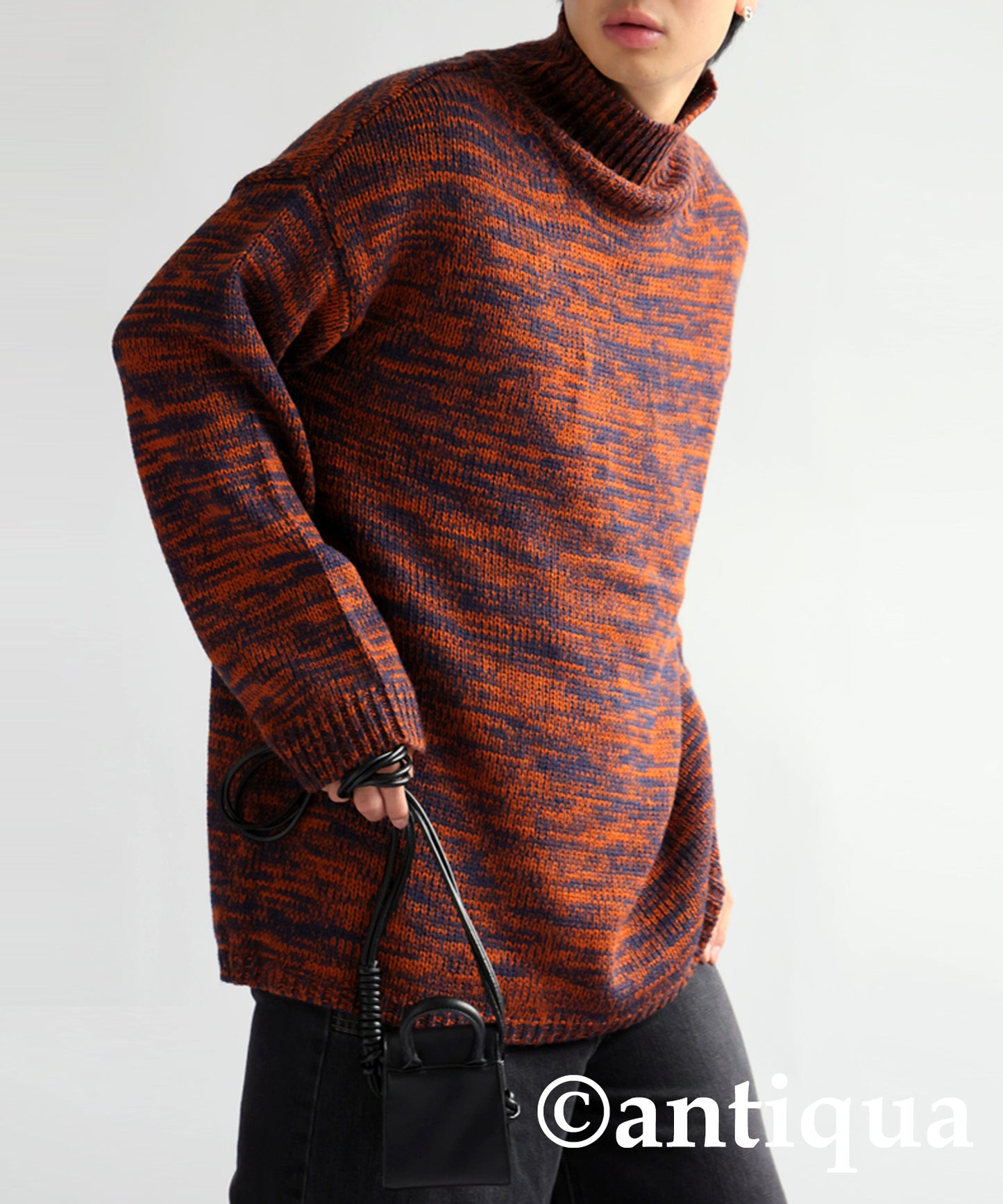 Mixed High Neck Knit Men's