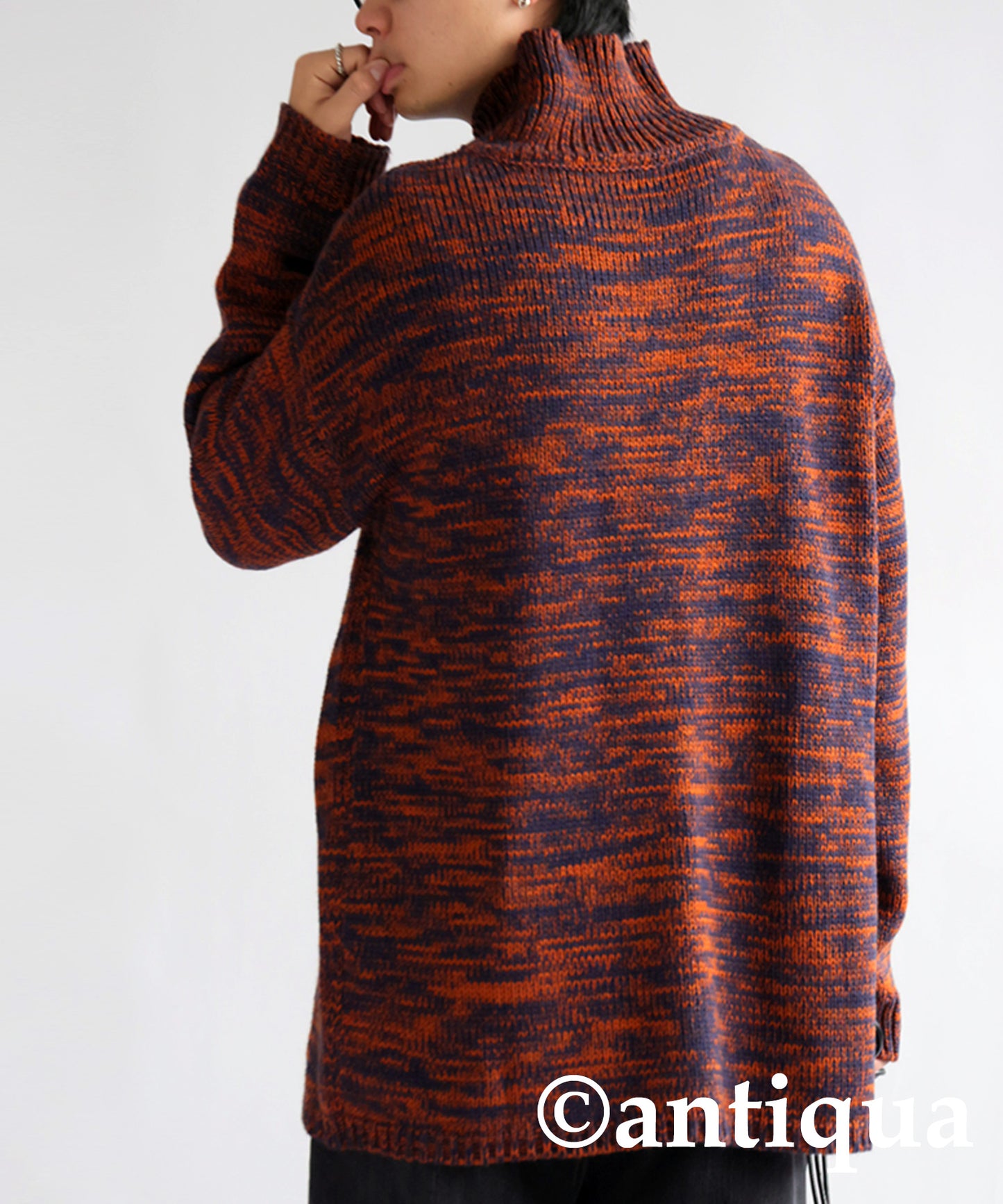 Mixed High Neck Knit Men's