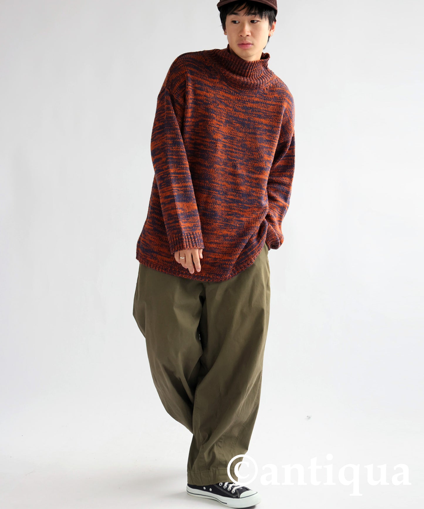 Mixed High Neck Knit Men's