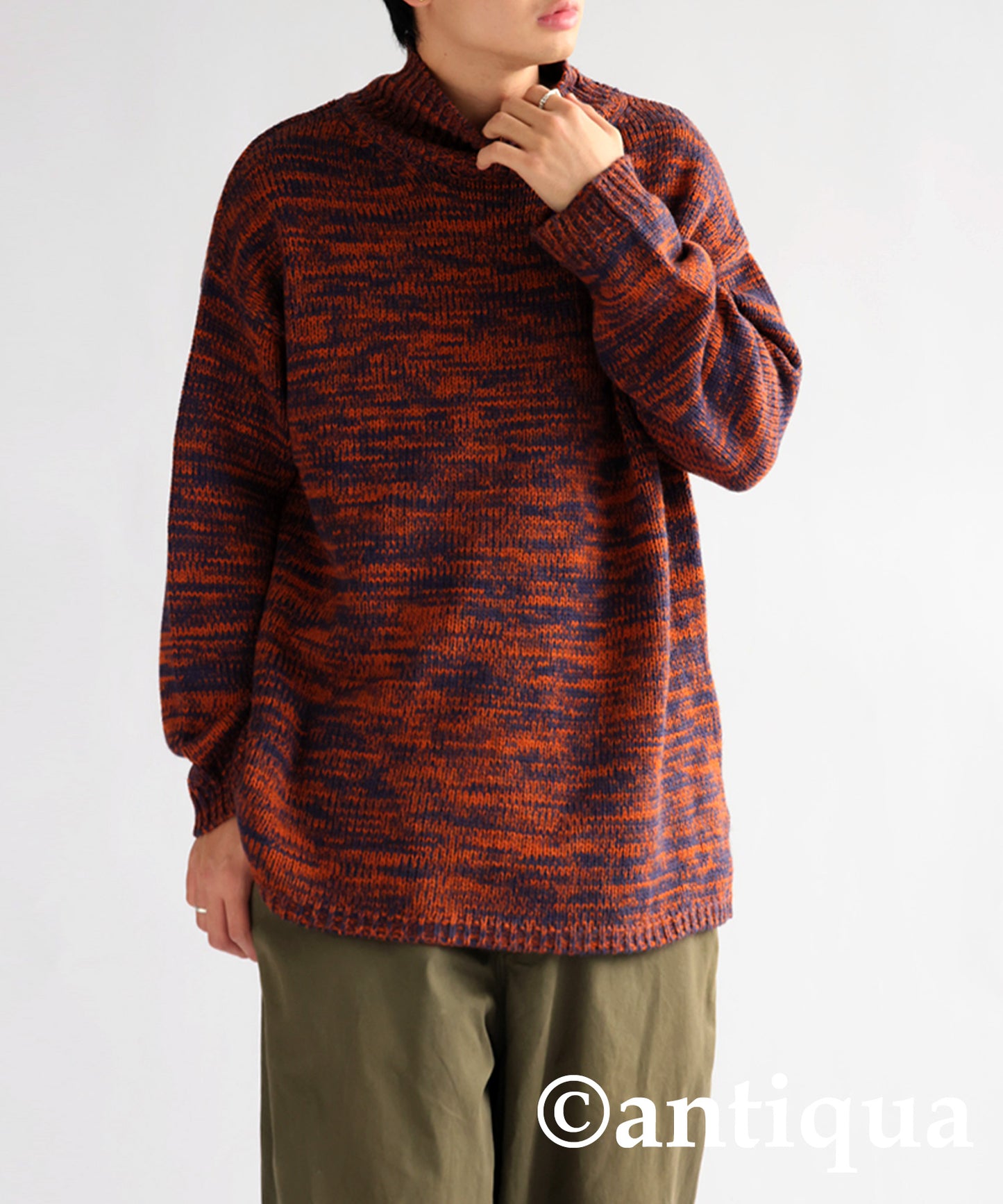 Mixed High Neck Knit Men's