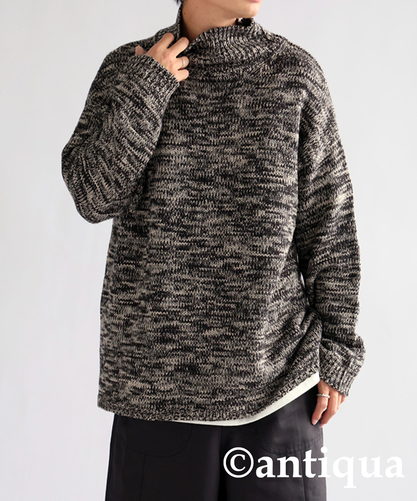 Mixed High Neck Knit Men's