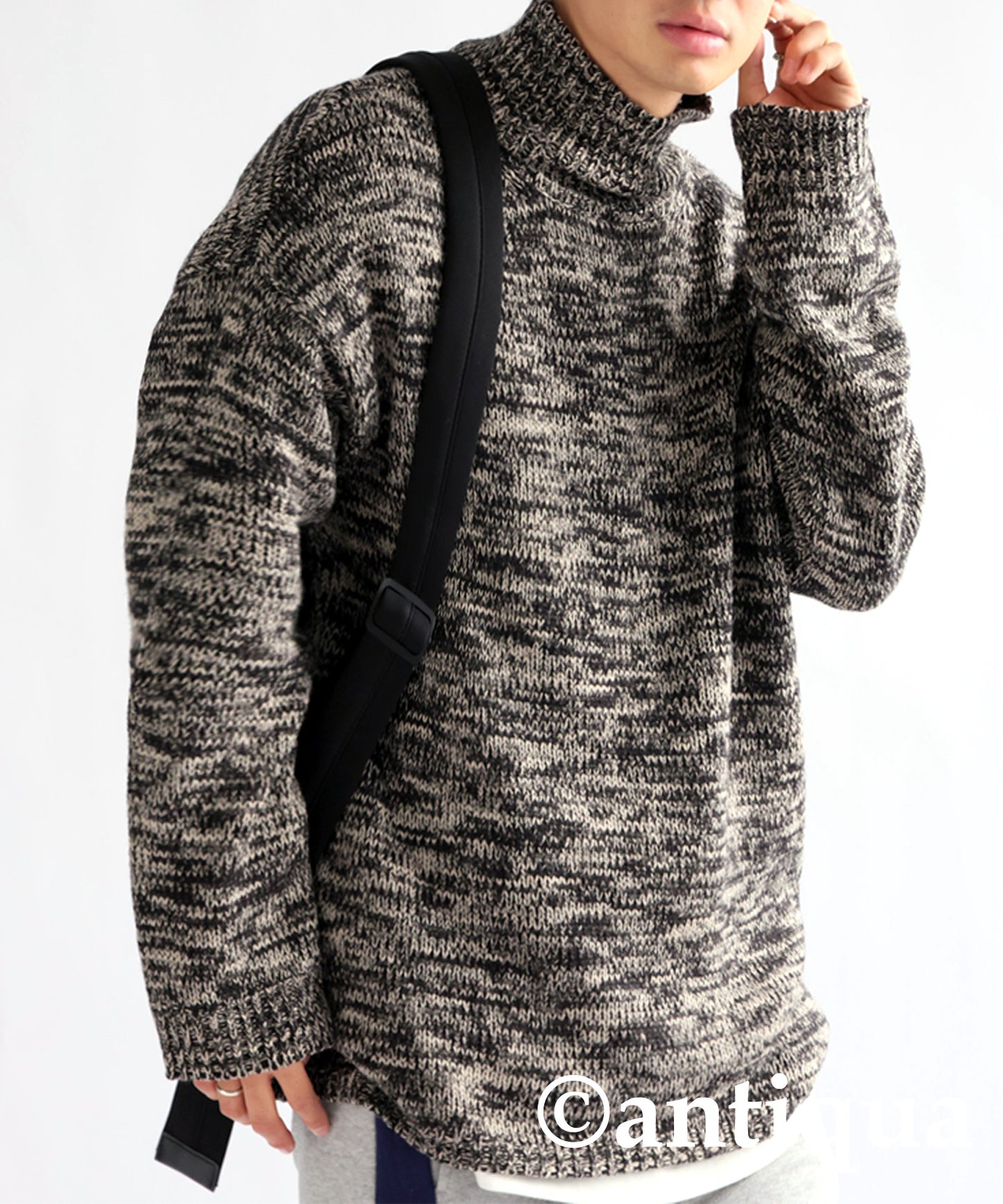 Mixed High Neck Knit Men's