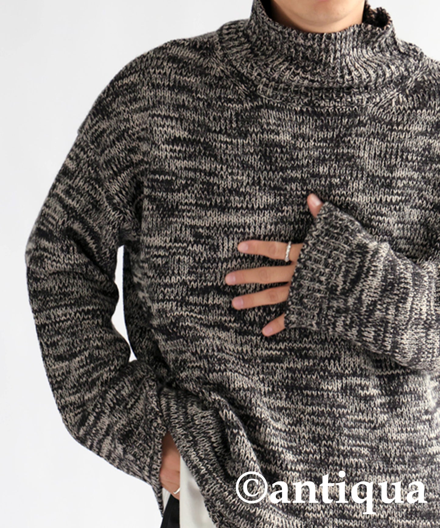 Mixed High Neck Knit Men's