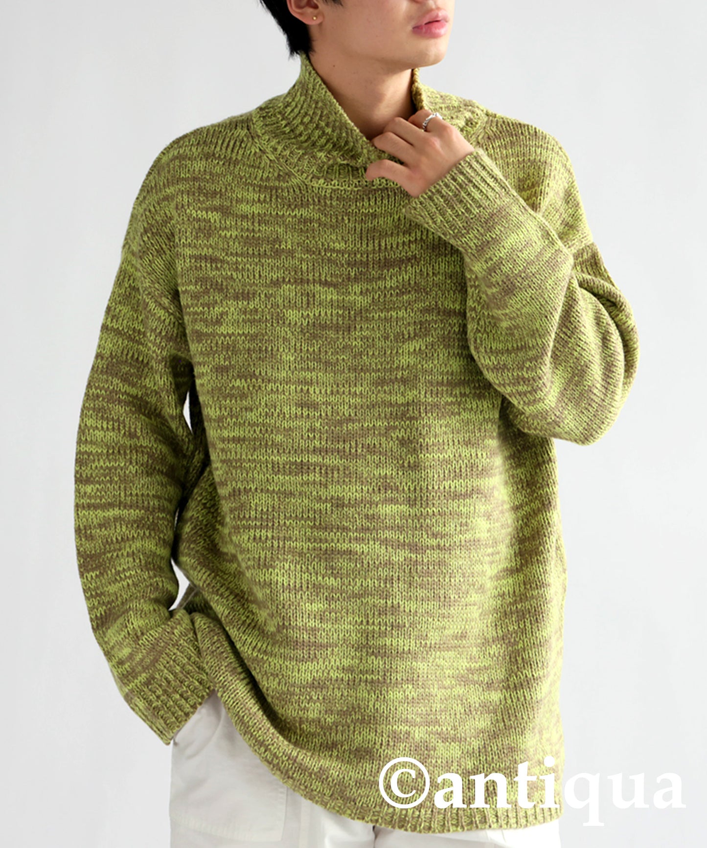 Mixed High Neck Knit Men's