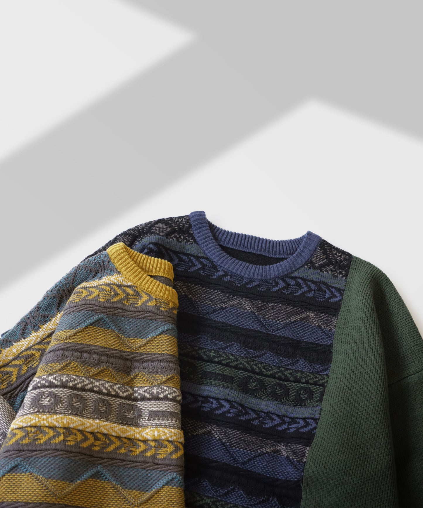 Jacquard Knit Tops Men's