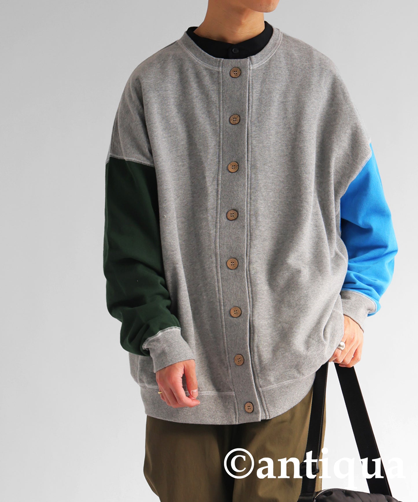 Color Stitch Cardigan Men's