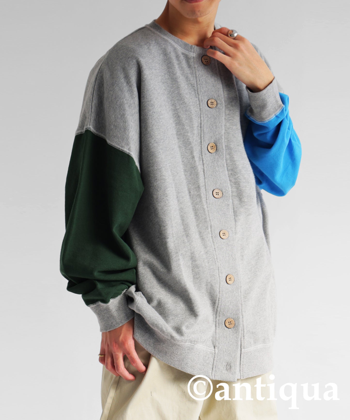 Color Stitch Cardigan Men's