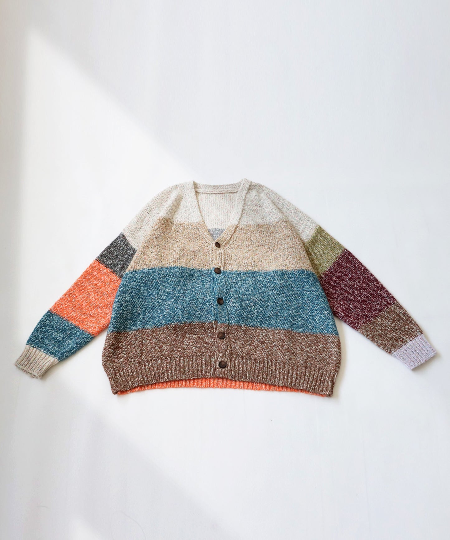 Mixed yarn Knit Cardigan Men's