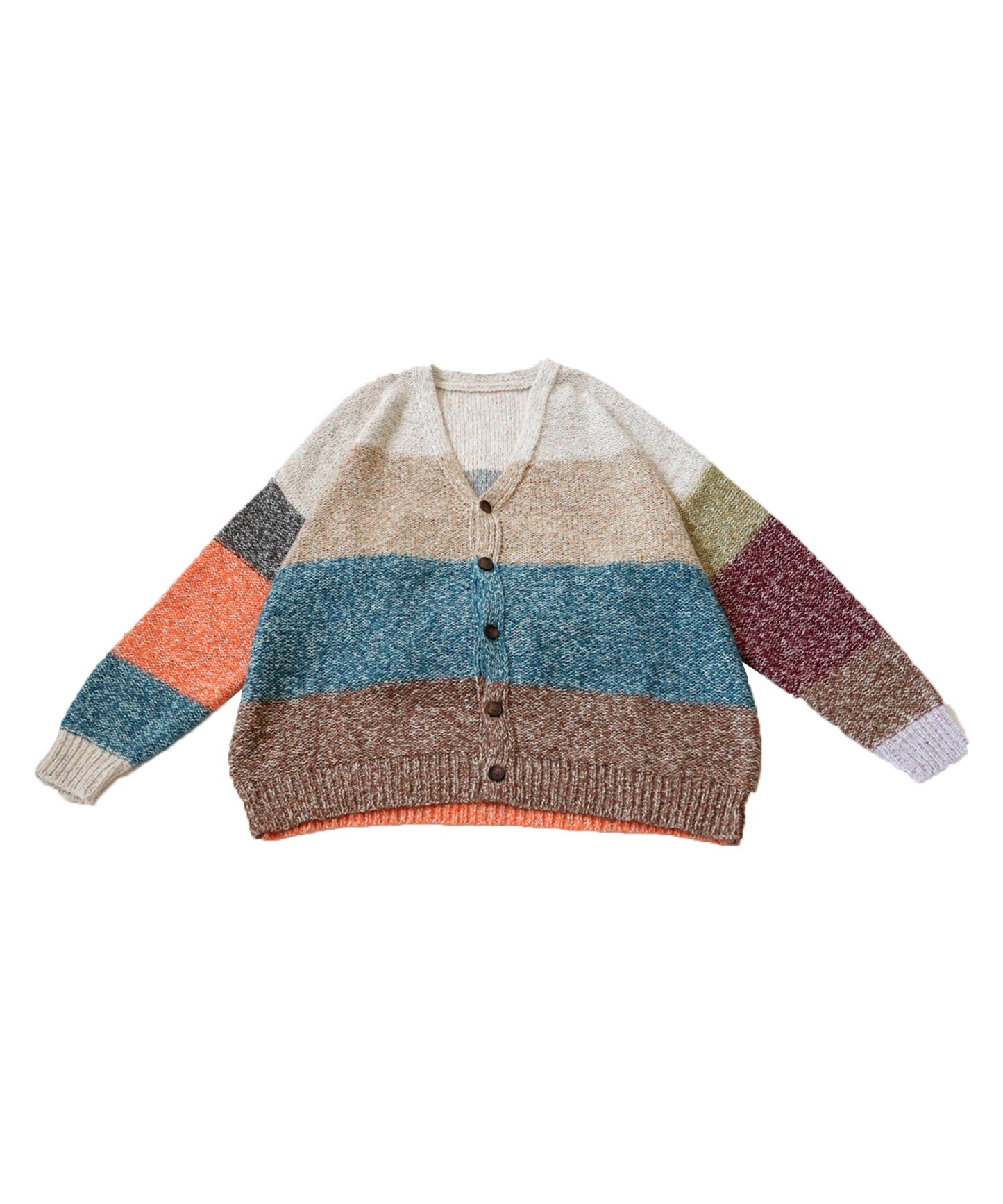 Mixed yarn Knit Cardigan Men's