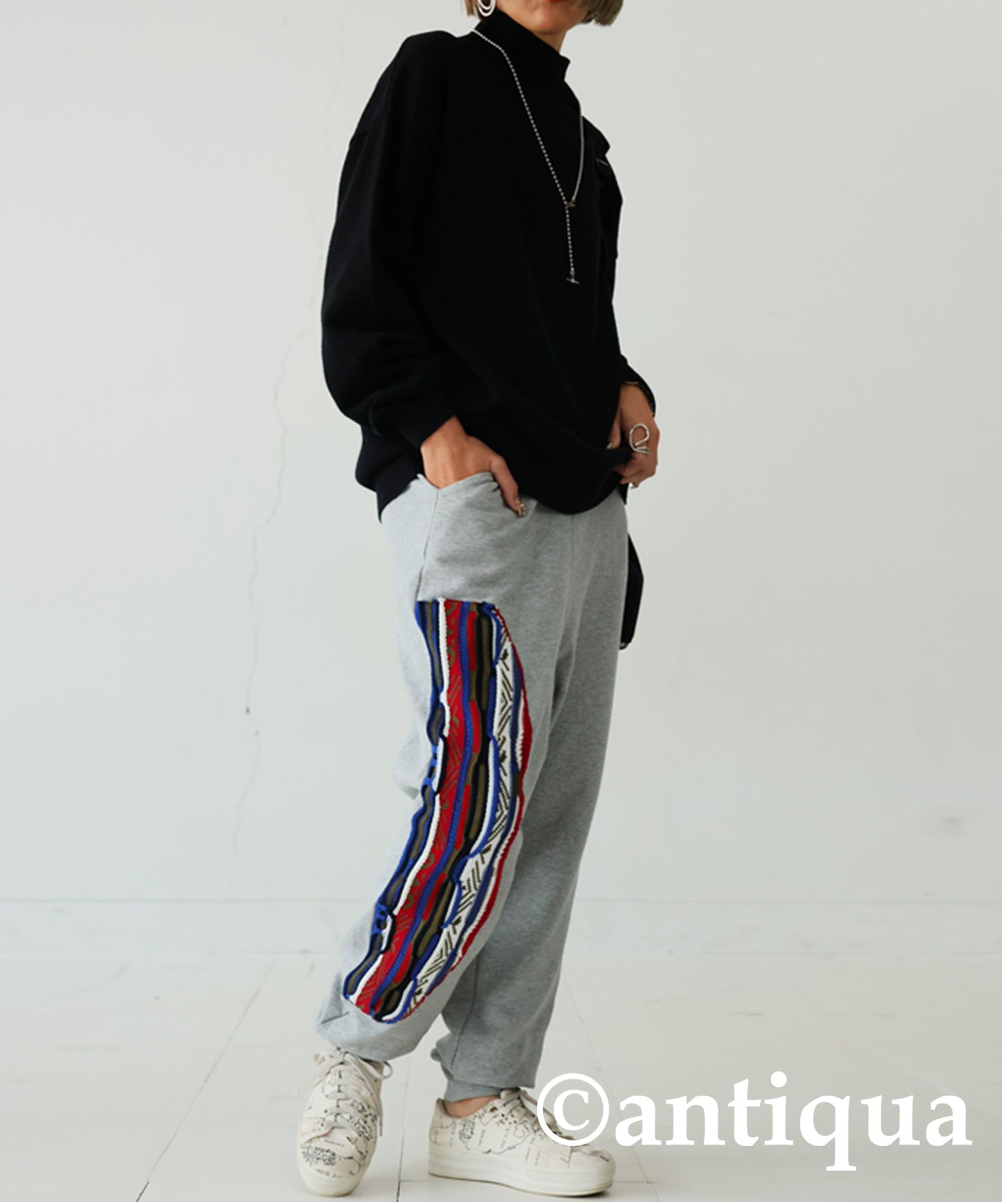 Cougie Knitting Docking Sweat Pants Ladies