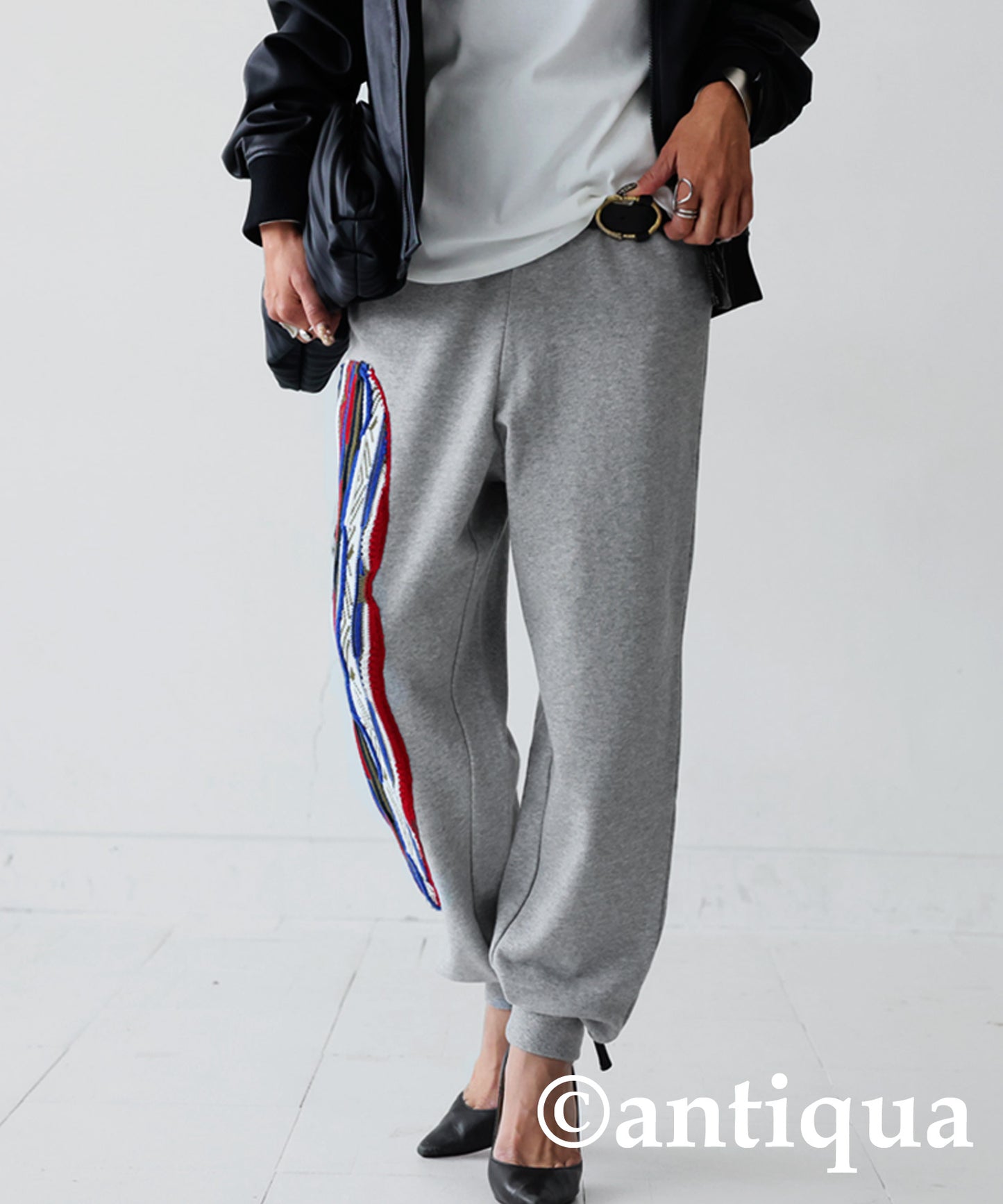 Cougie Knitting Docking Sweat Pants Ladies