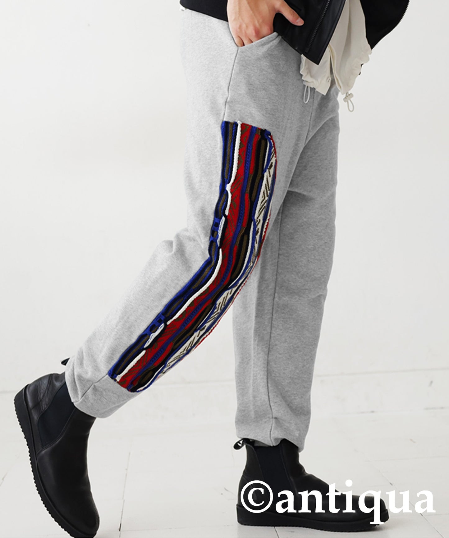 Cougie Knitting Docking Sweat Pants Men’s