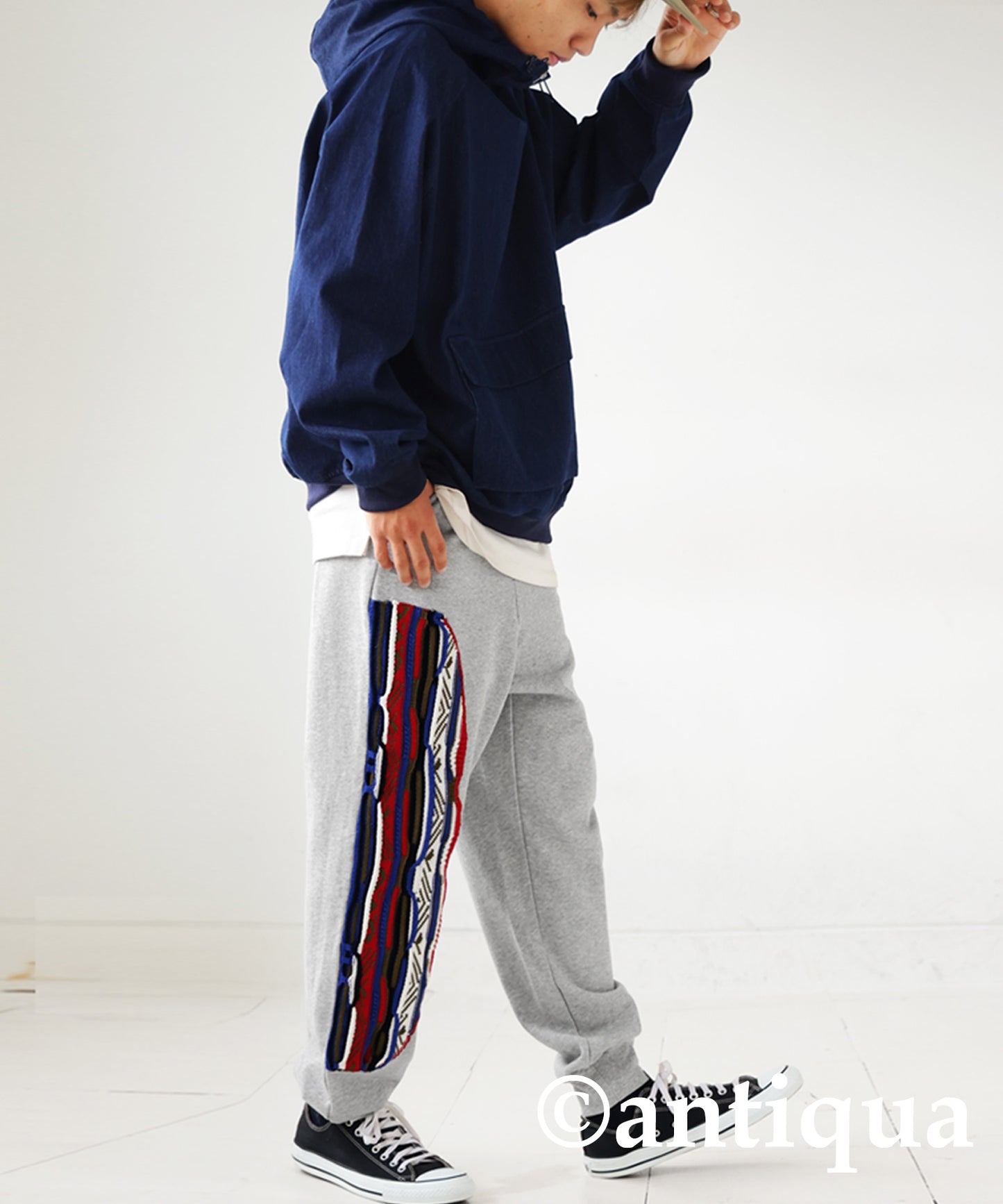 Cougie Knitting Docking Sweat Pants Men’s