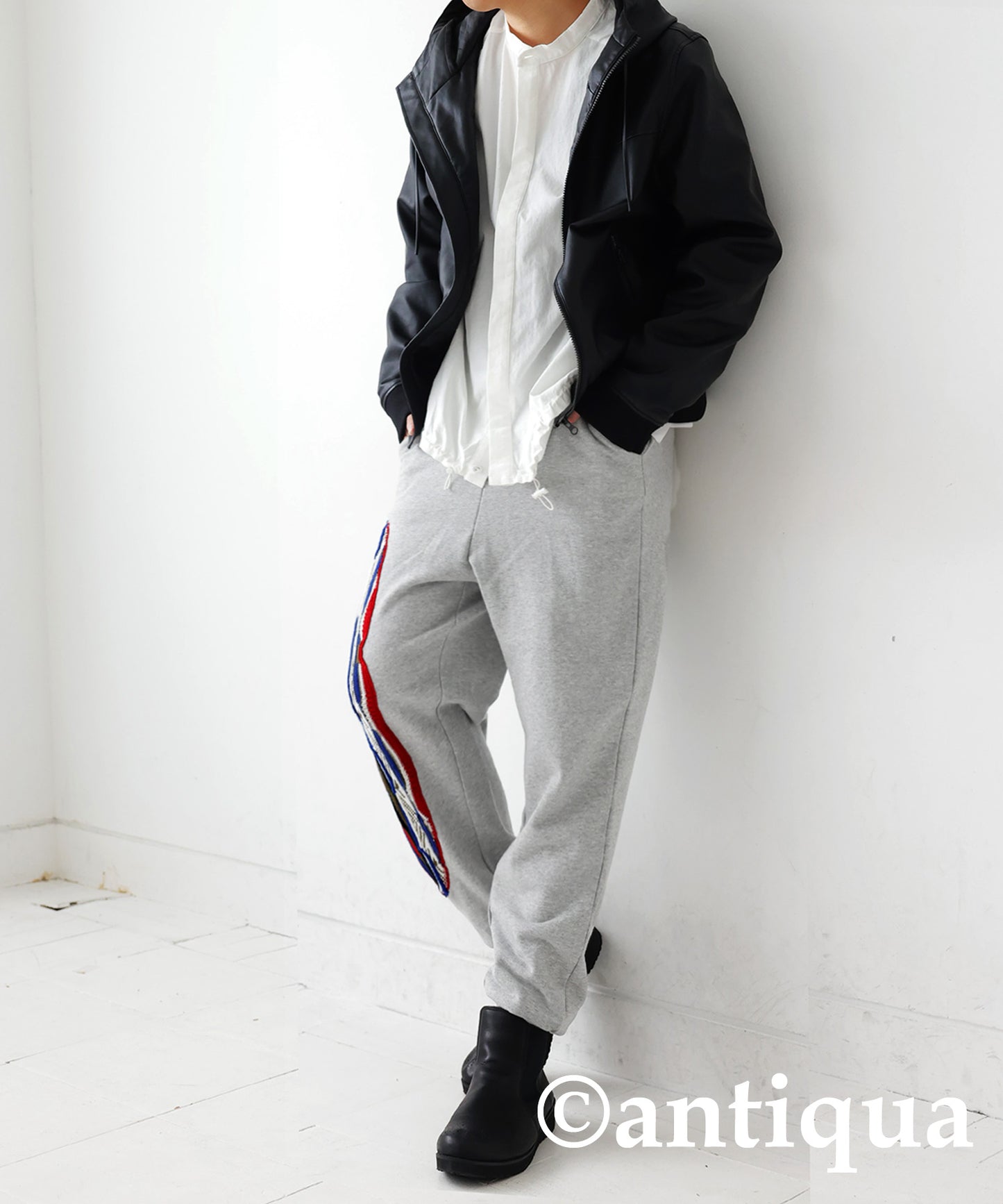 Cougie Knitting Docking Sweat Pants Men’s