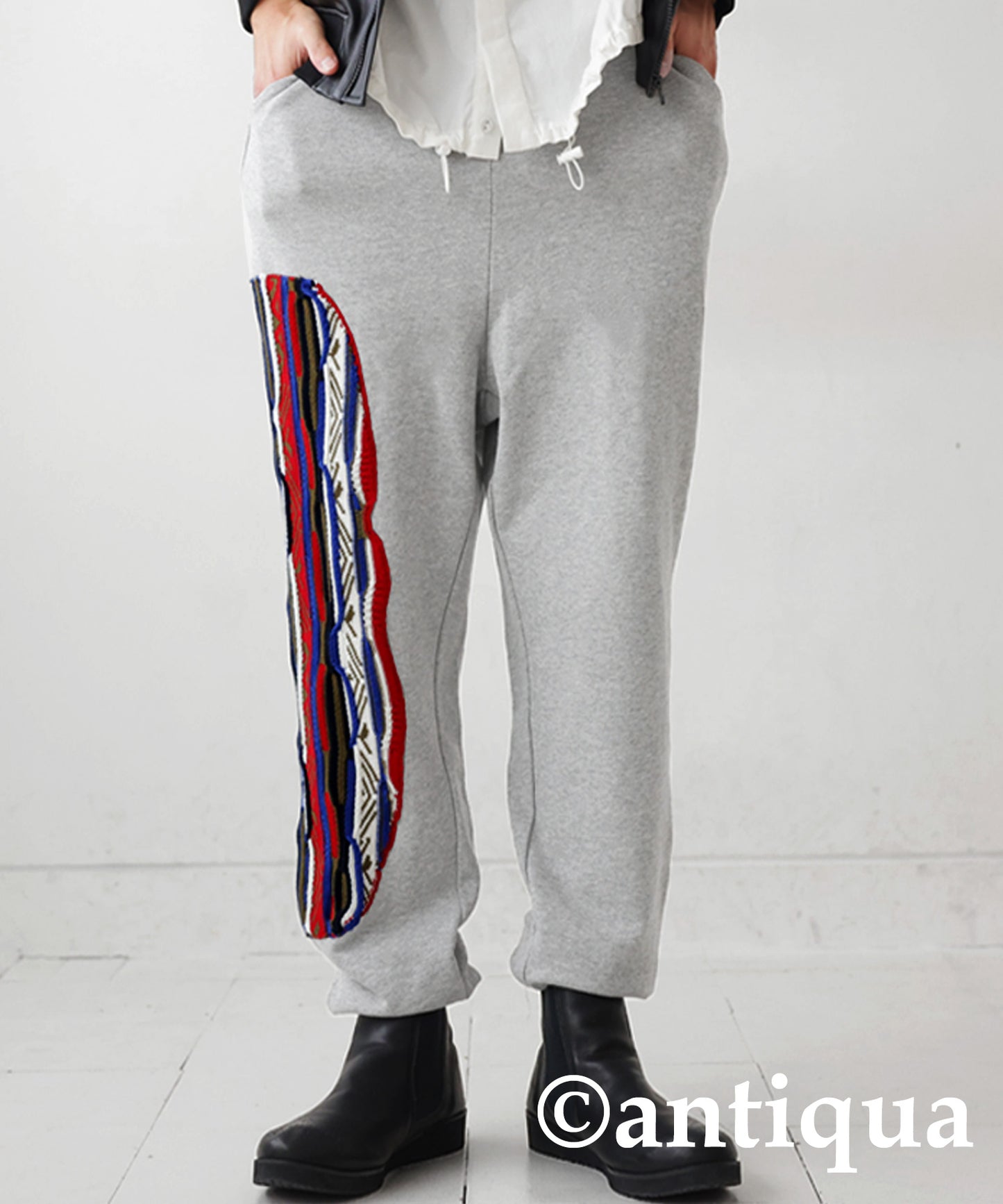 Cougie Knitting Docking Sweat Pants Men’s